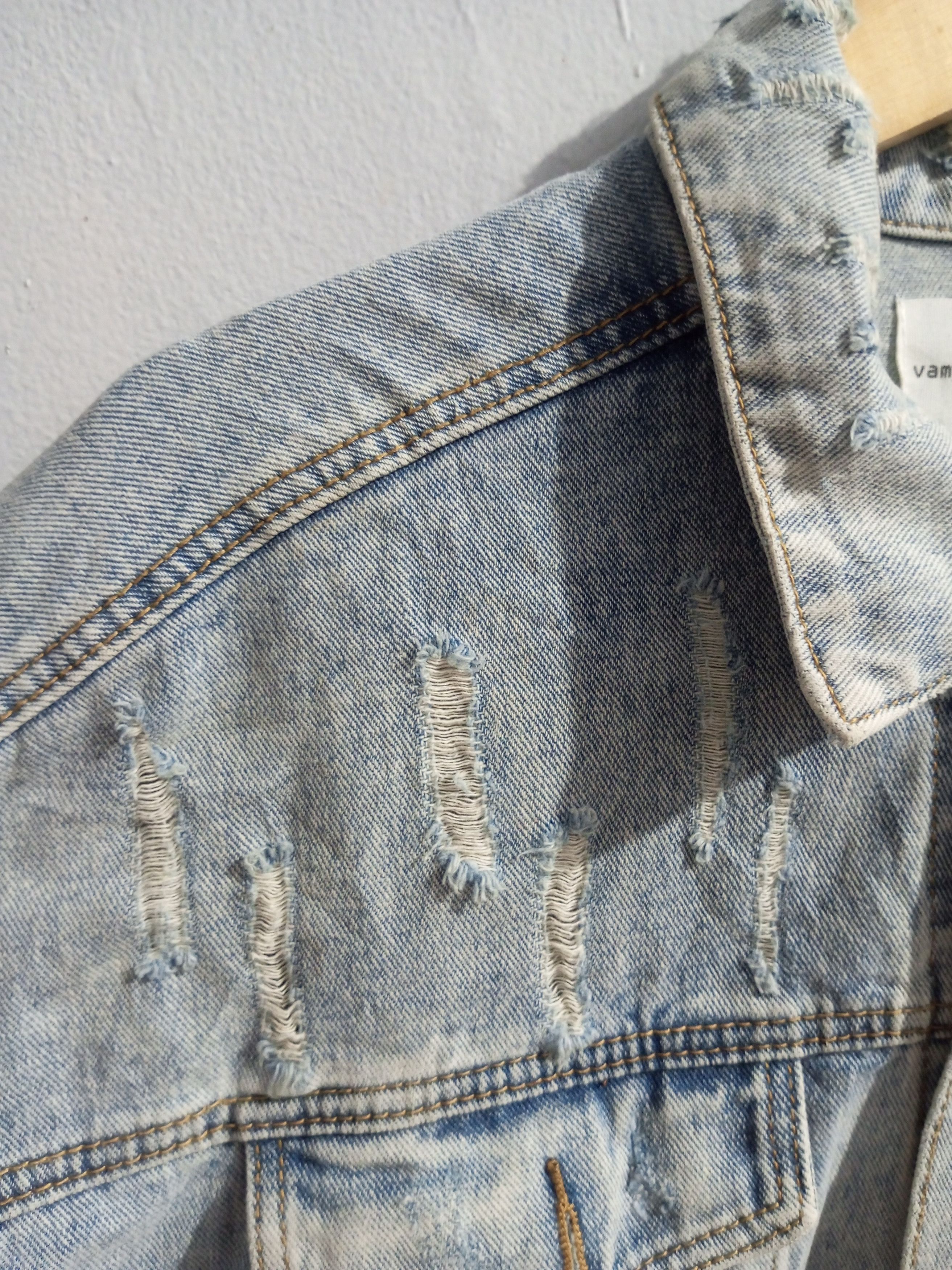 Japanese Brand × Vintage Vintage vampire weekend distressed denim trucker jacket Size US XL / EU 56 / 4 - 9 Thumbnail