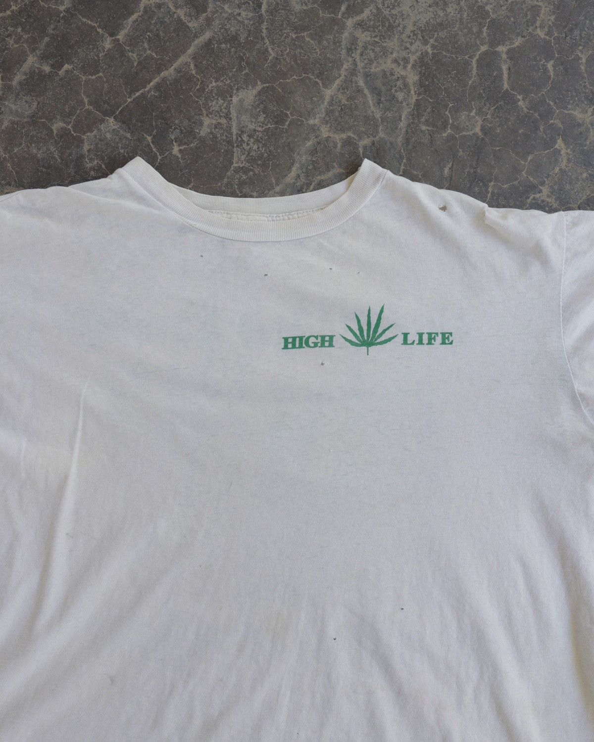 Vintage Vintage 90s High Life Let’s Get High White Tee USA Size US L / EU 52-54 / 3 - 5 Thumbnail