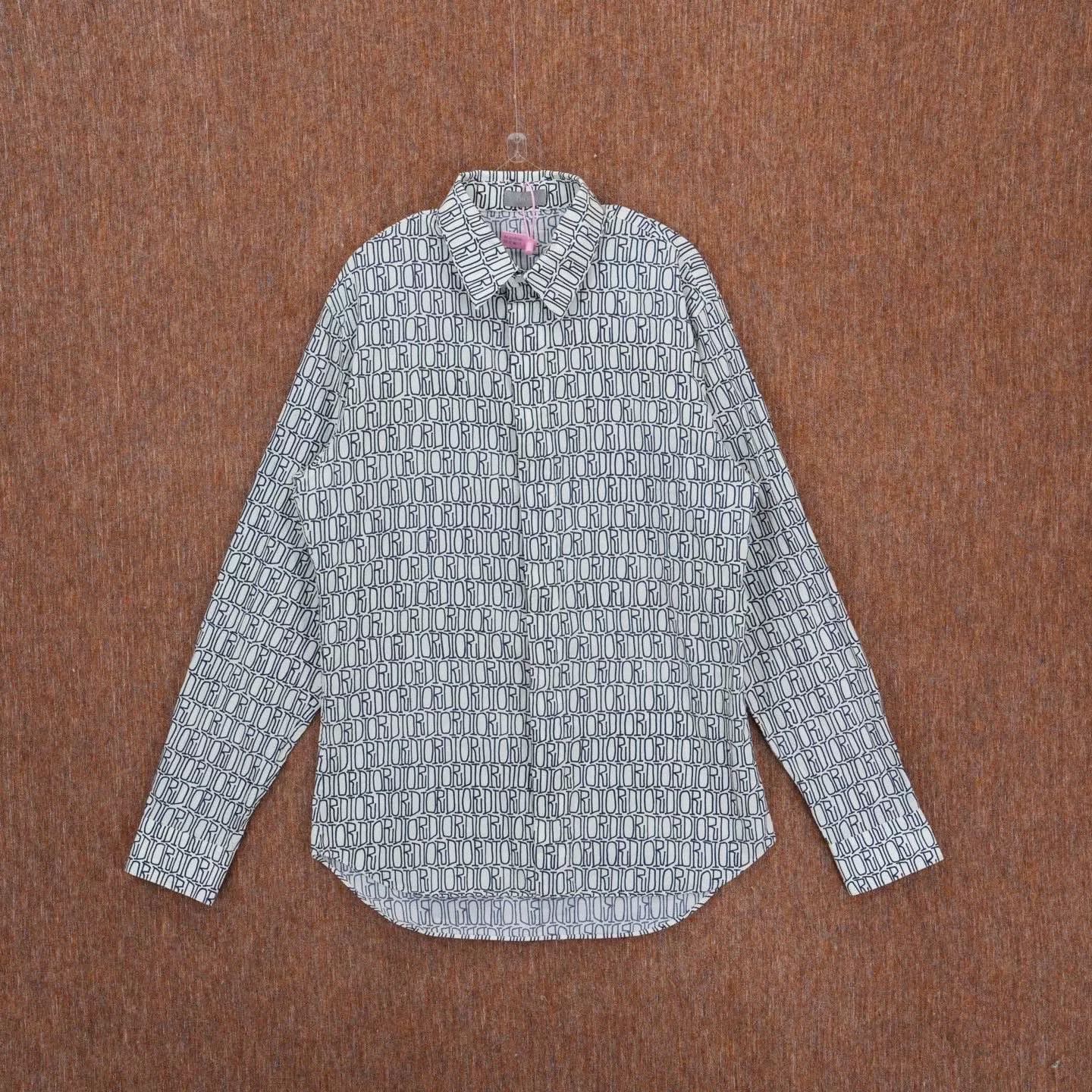 Dior Dior Stussy All-Over Logo Long-Sleeve Shirt Size US S / EU 44-46 / 1 - 1 Thumbnail
