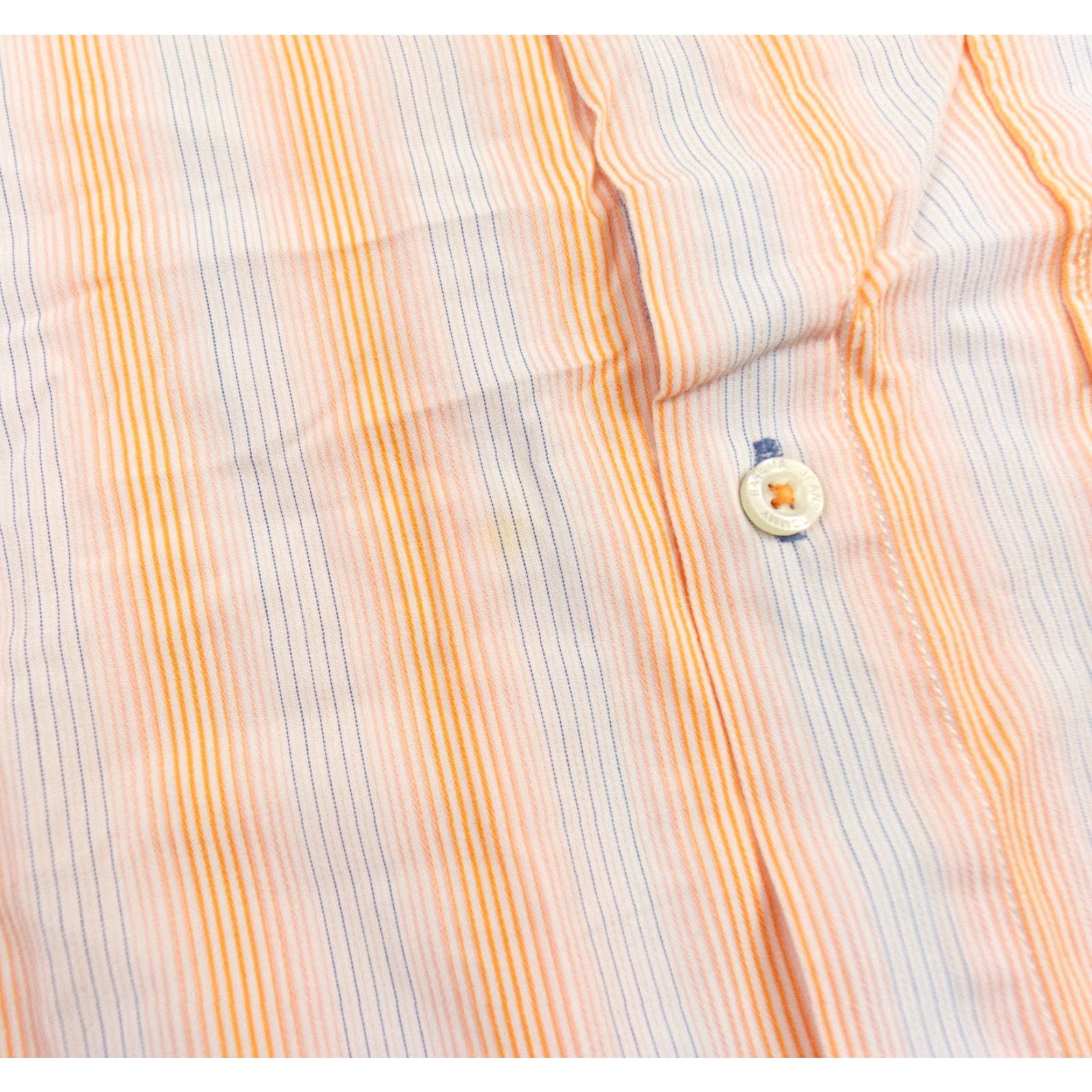 Tommy Bahama Tommy Bahama Jeans Shirt Men Large Orange Striped Long Sleeve Button-Up Cotton Casual Mens Size US L / EU 52-54 / 3 - 3 Thumbnail