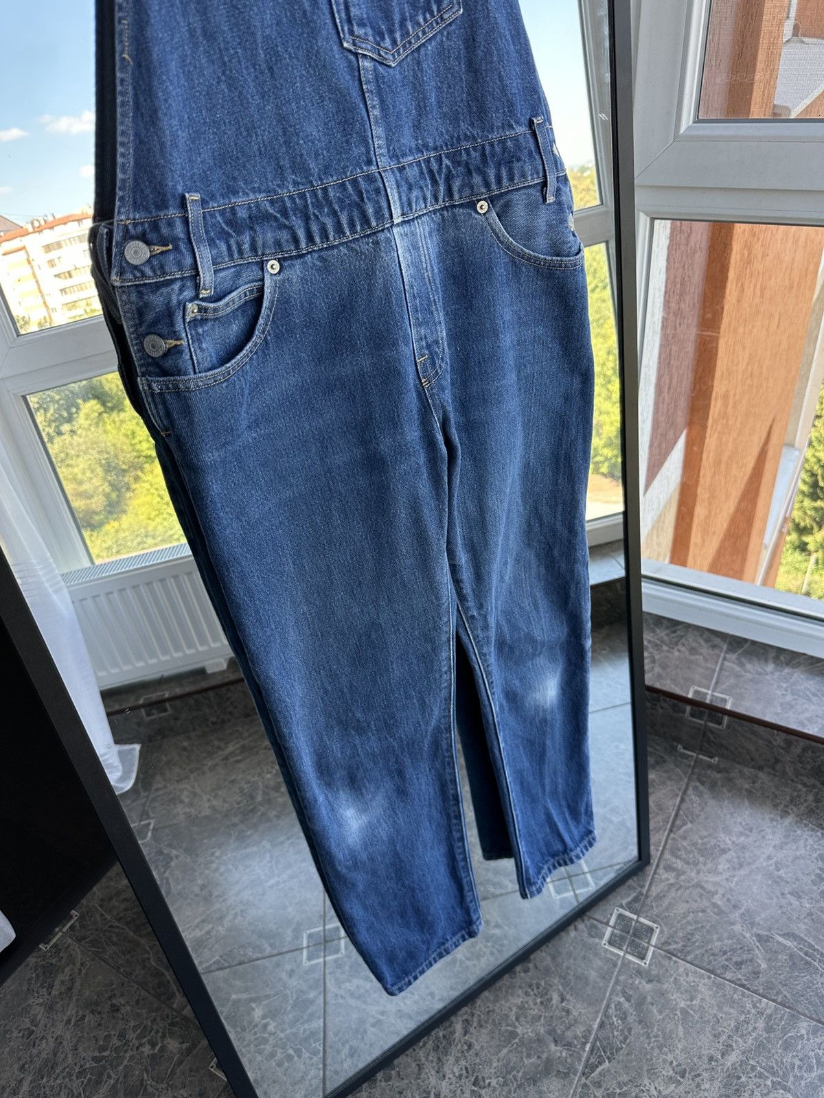 Levi's Levi’s Woman Navy Denim Overall Tracksuit Sz M Size 38" / US 16 / IT 52 - 3 Thumbnail