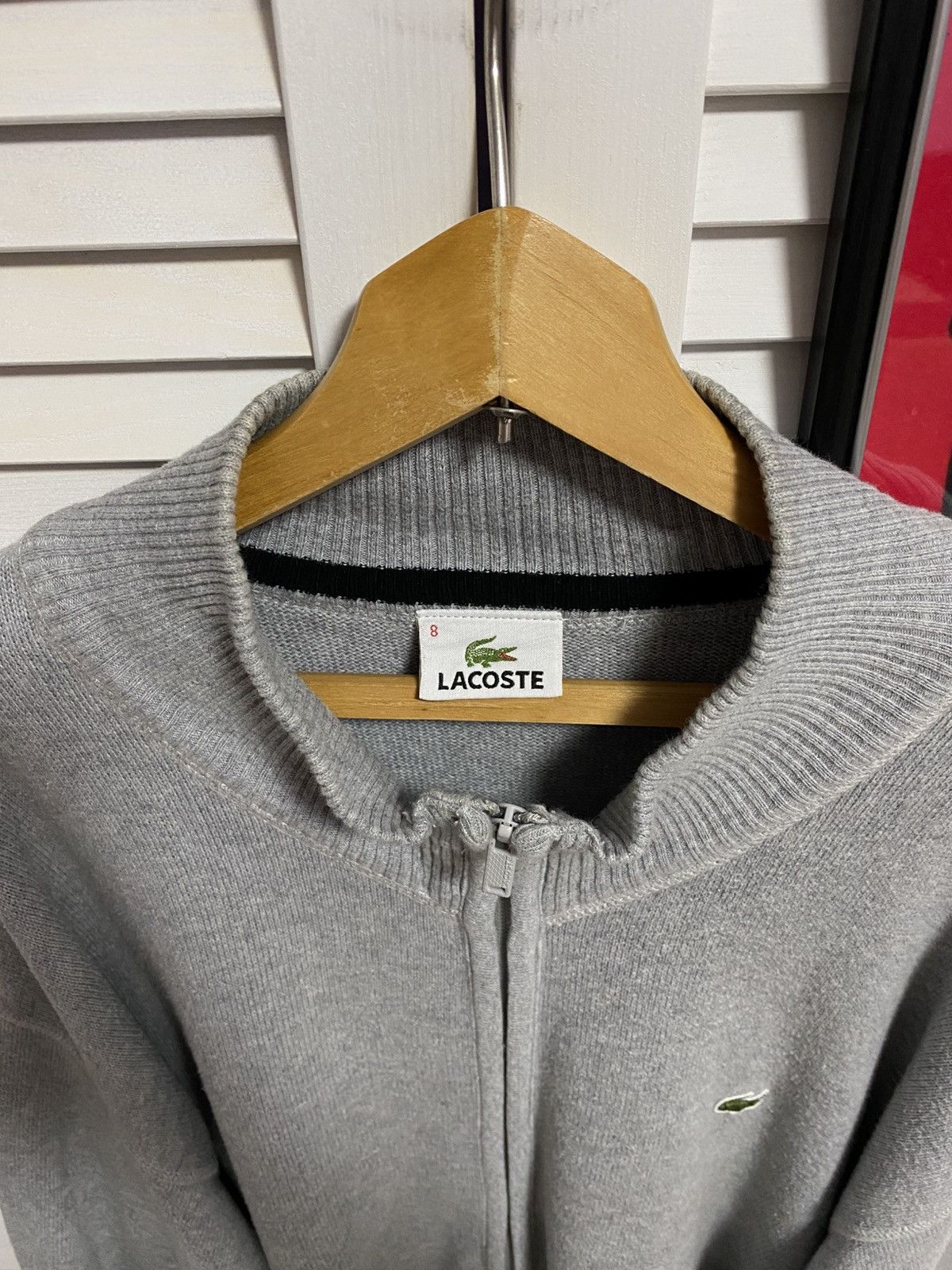 Lacoste Vintage Lacoste Zip-Up Sweater Crocodile Size - XXXL Size US XXL / EU 58 / 5 - 6 Thumbnail