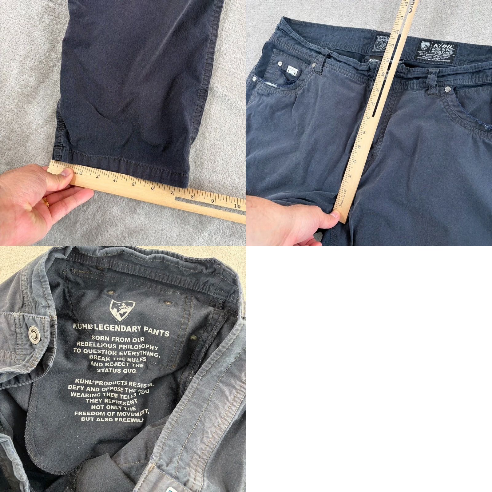 Vintage Kuhl Radikl Pants Men 38x34 Gray Stretch Canvas Cargo 5-Pocket Zipper Crew Comfort Regular Straight Pockets Logo Machine Washable Clothing Size US 38 / EU 54 - 9 Thumbnail