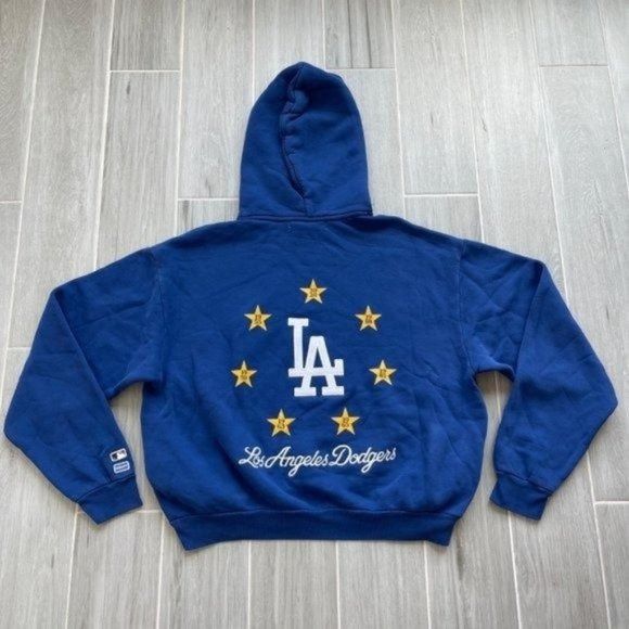 image of New Madhappy X Los Angeles Dodgers Mlb Super Hoodie Xs in Blue, Men's