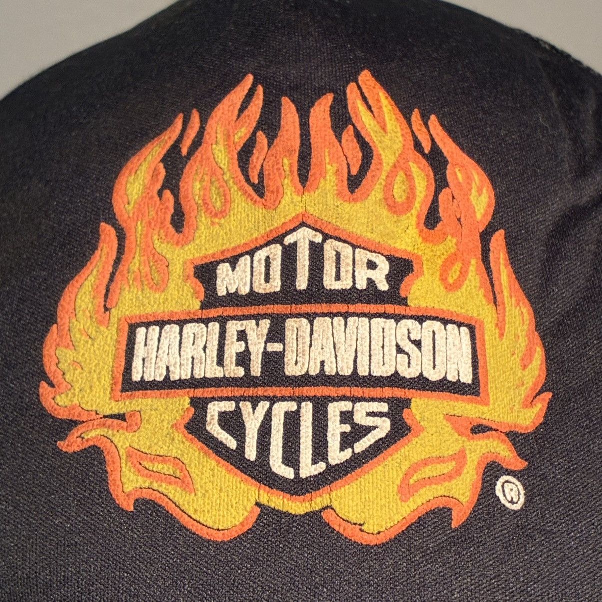 Harley Davidson 80s Harley Davidson flames trucker hat Size ONE SIZE - 3 Thumbnail