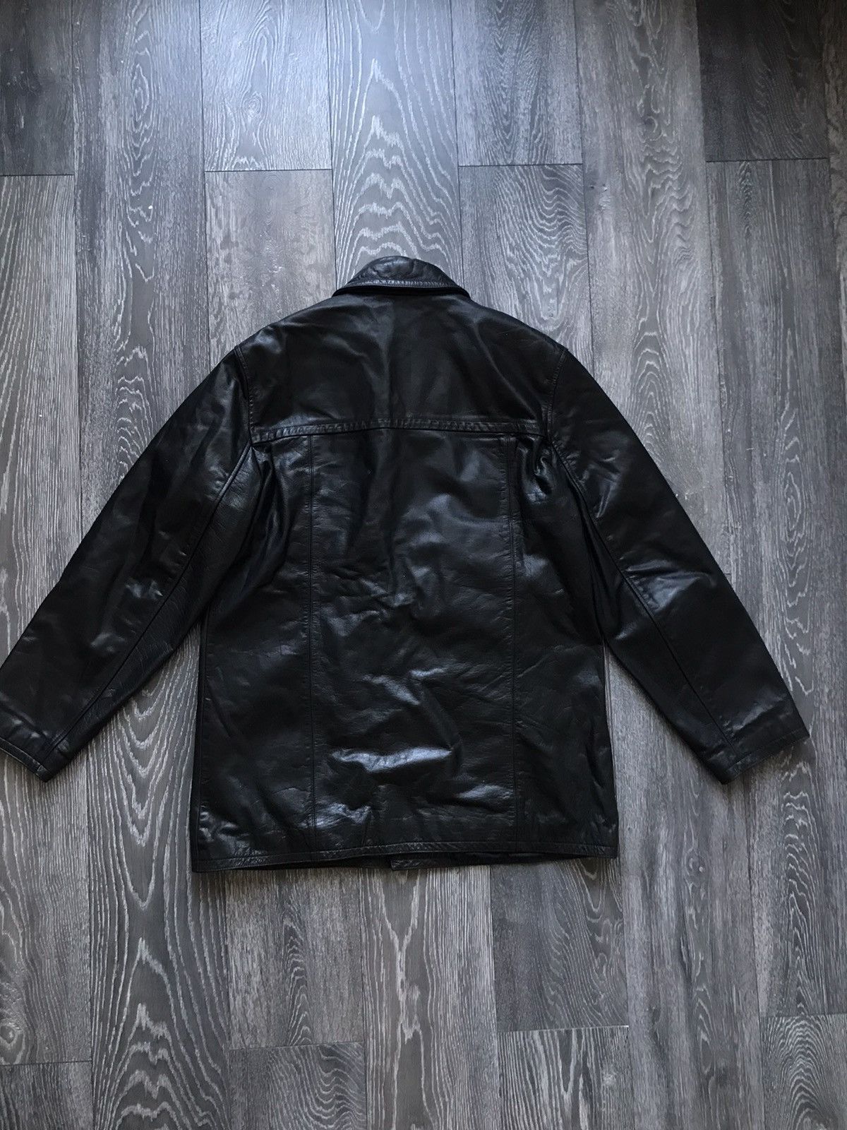 Vintage 🔥Vintage 90s Leather Jacket Blazer Coat Size US L / EU 52-54 / 3 - 4 Thumbnail