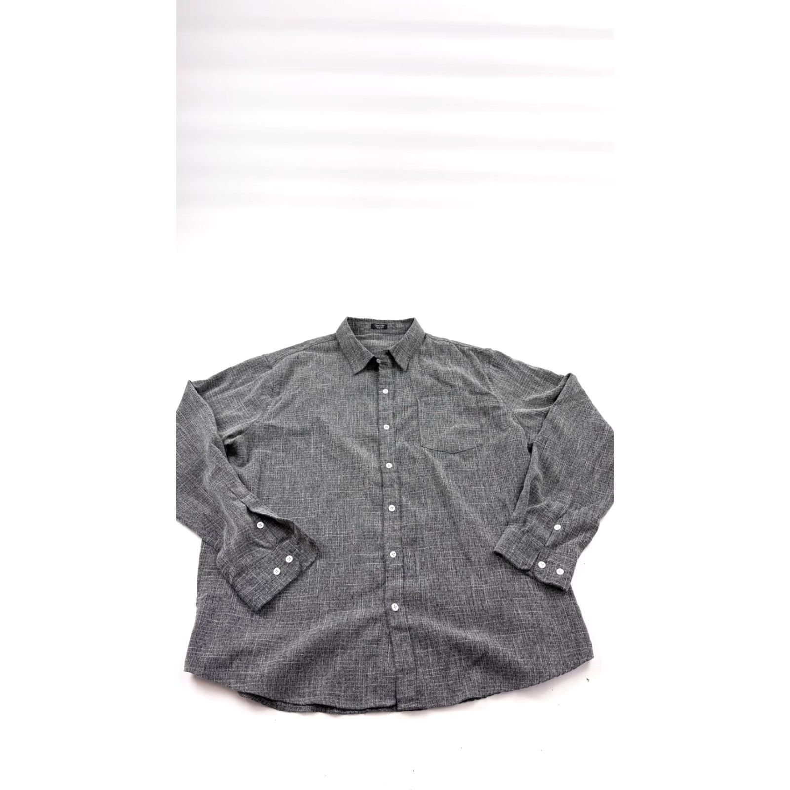 Vintage COOFANDY Shirt Mens XL Gray Linen Blend Button Front Long Sleeve Pocket Casual Size US XL / EU 56 / 4 - 2 Thumbnail
