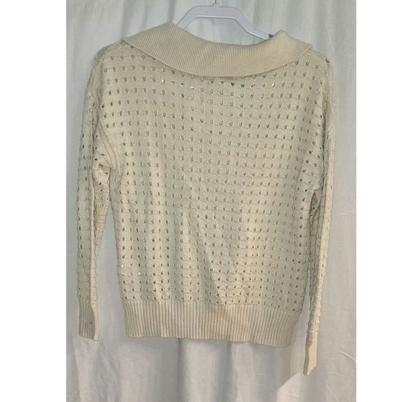 Joie Joie Open Knit Collared Sweater Beige Size Small Size S / US 4 / IT 40 - 2 Thumbnail