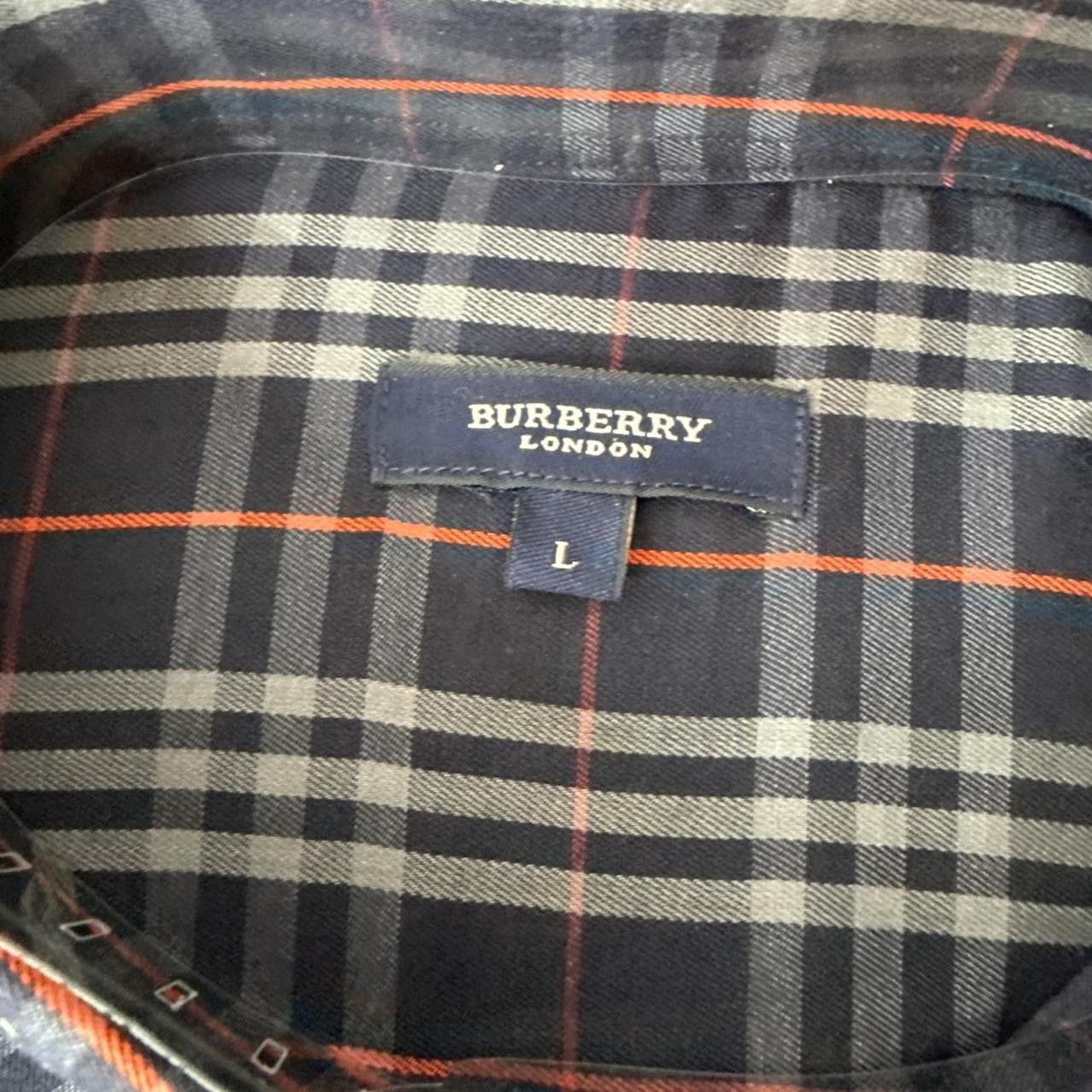 Burberry Burberry Nova Check Shirt Navy Blue Longsleeve Size US M / EU 48-50 / 2 - 2 Thumbnail
