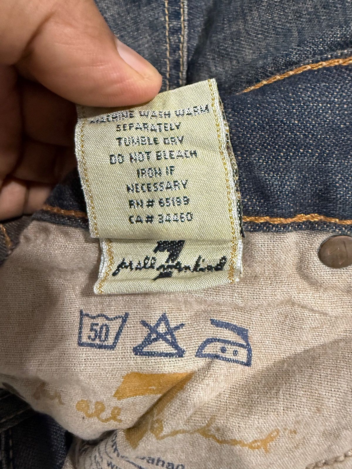 7 For All Mankind × The Great China Wall Flare Denim 7 For All Mankind Distress Style Made in USA Size US 31 - 9 Thumbnail