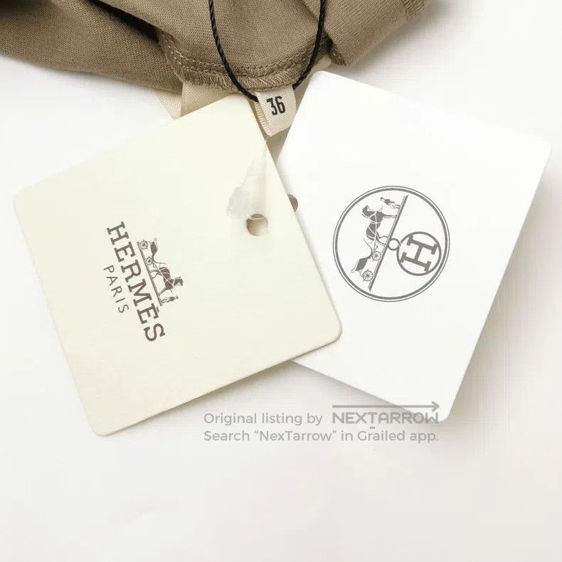 Hermes Hermes Pure cotton logo patterned round-neck dress Size XS / US 0-2 / IT 36-38 - 4 Thumbnail