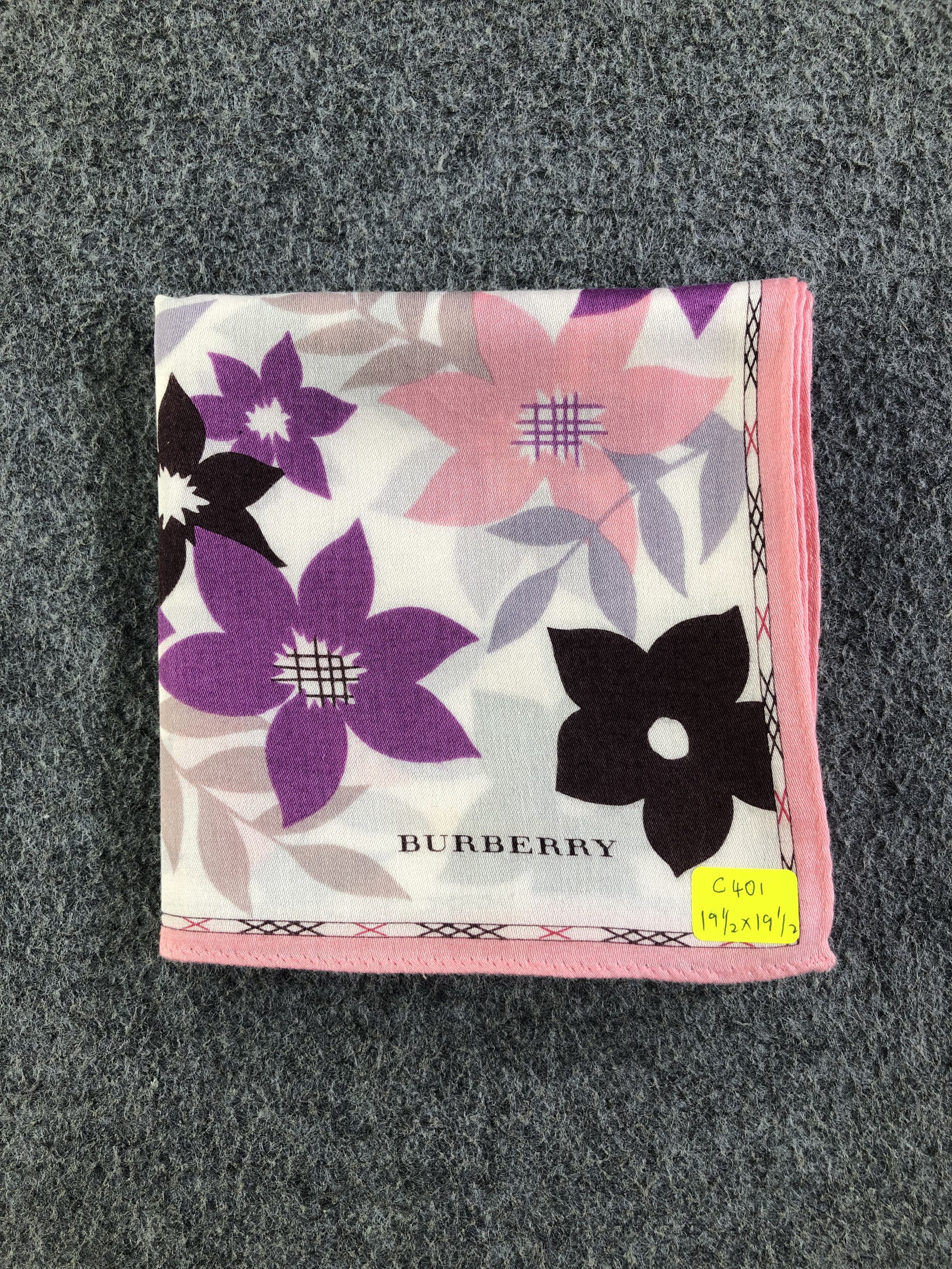 Burberry Burberry Floral Handkerchief / Bandana / Neckerchief C401 Size ONE SIZE - 6 Thumbnail