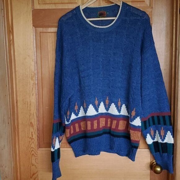 Boston Traders Boston Traders Aztec Design Crew Neck Long Sleeve Heavy Sz X Size US XL / EU 56 / 4 - 2 Thumbnail