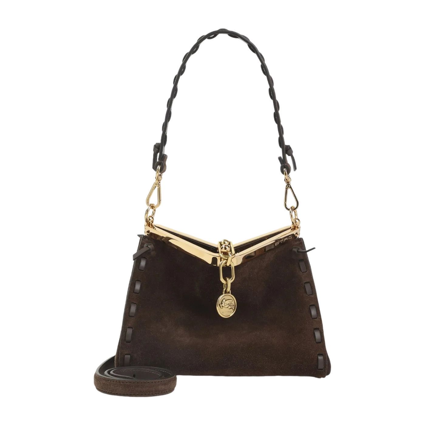 Etro ETRO Vela Small Brown Suede Shoulder Bag New & Authentic Size ONE SIZE - 1 Thumbnail