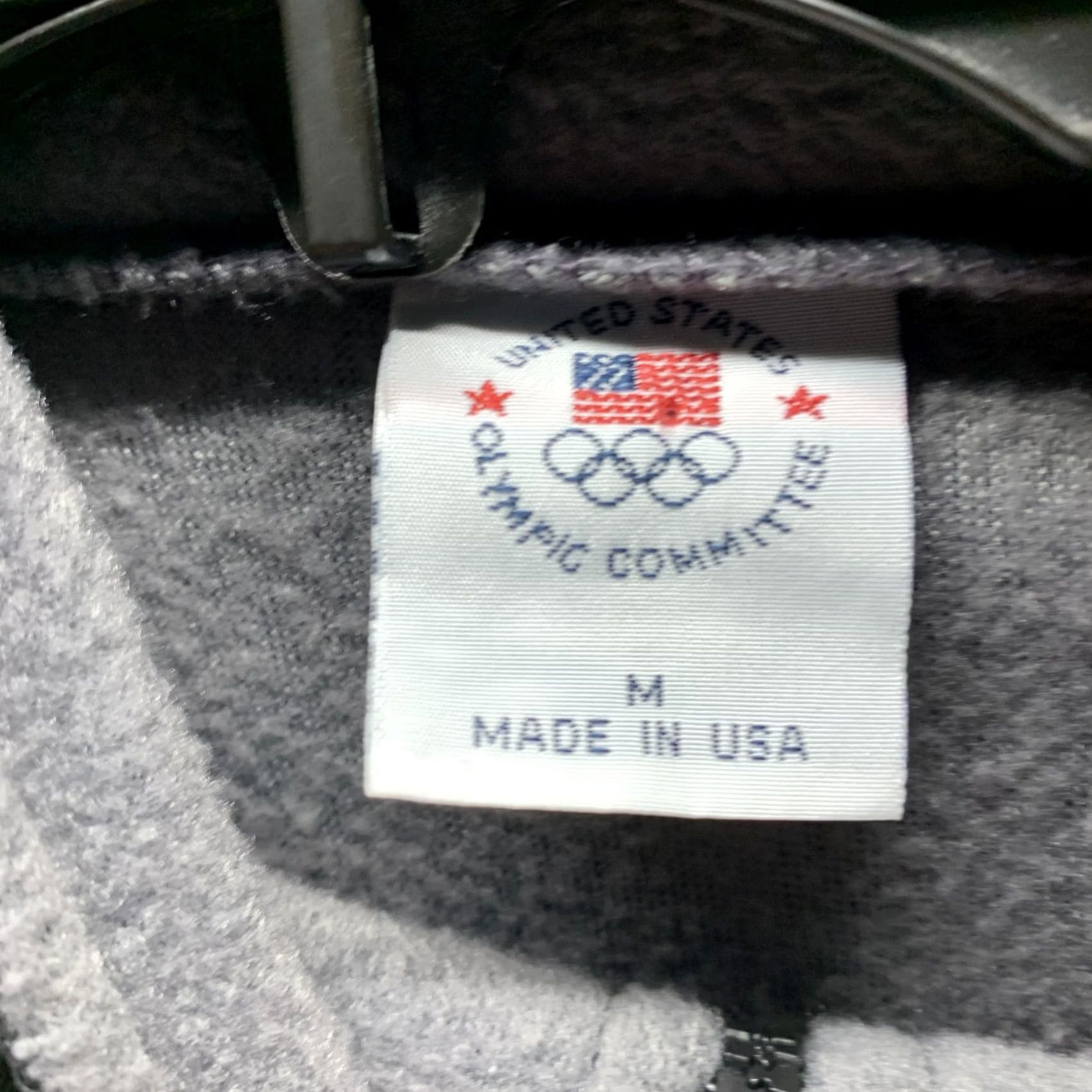 Vintage VINTAGE Olympics Sweater Womens Medium Gray Zip Up Fleece Sweatshirt 80s 90s Size M / US 6-8 / IT 42-44 - 6 Thumbnail
