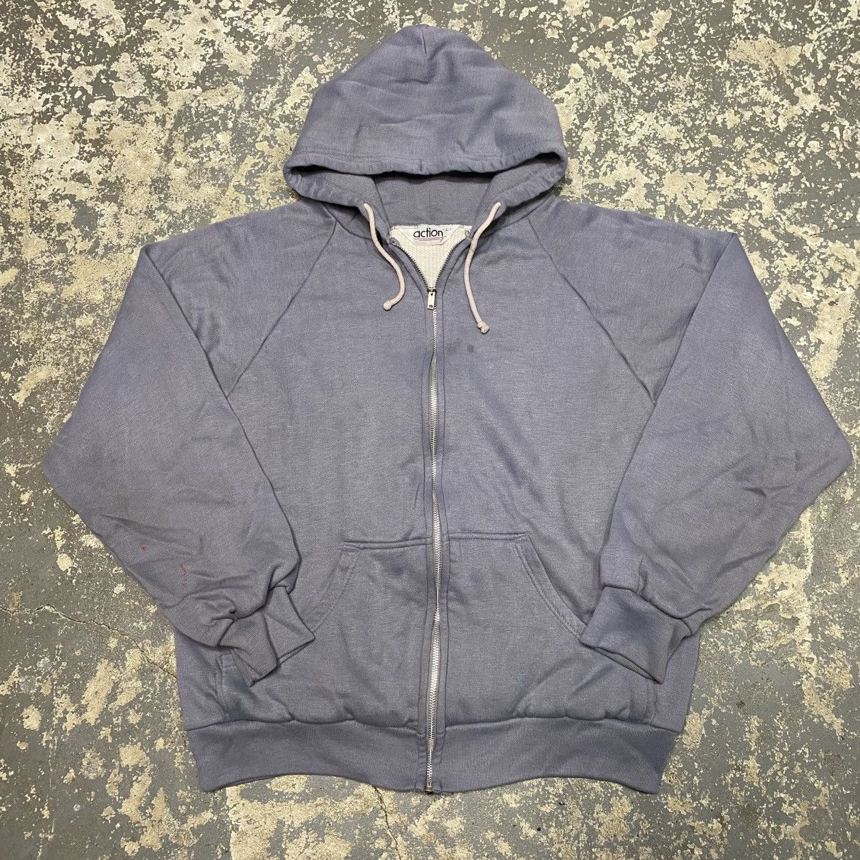 Japanese Brand × Vintage Vintage Action Waffle Insulated Thermal Lined Zip Hoodie Size US L / EU 52-54 / 3 - 1 Thumbnail