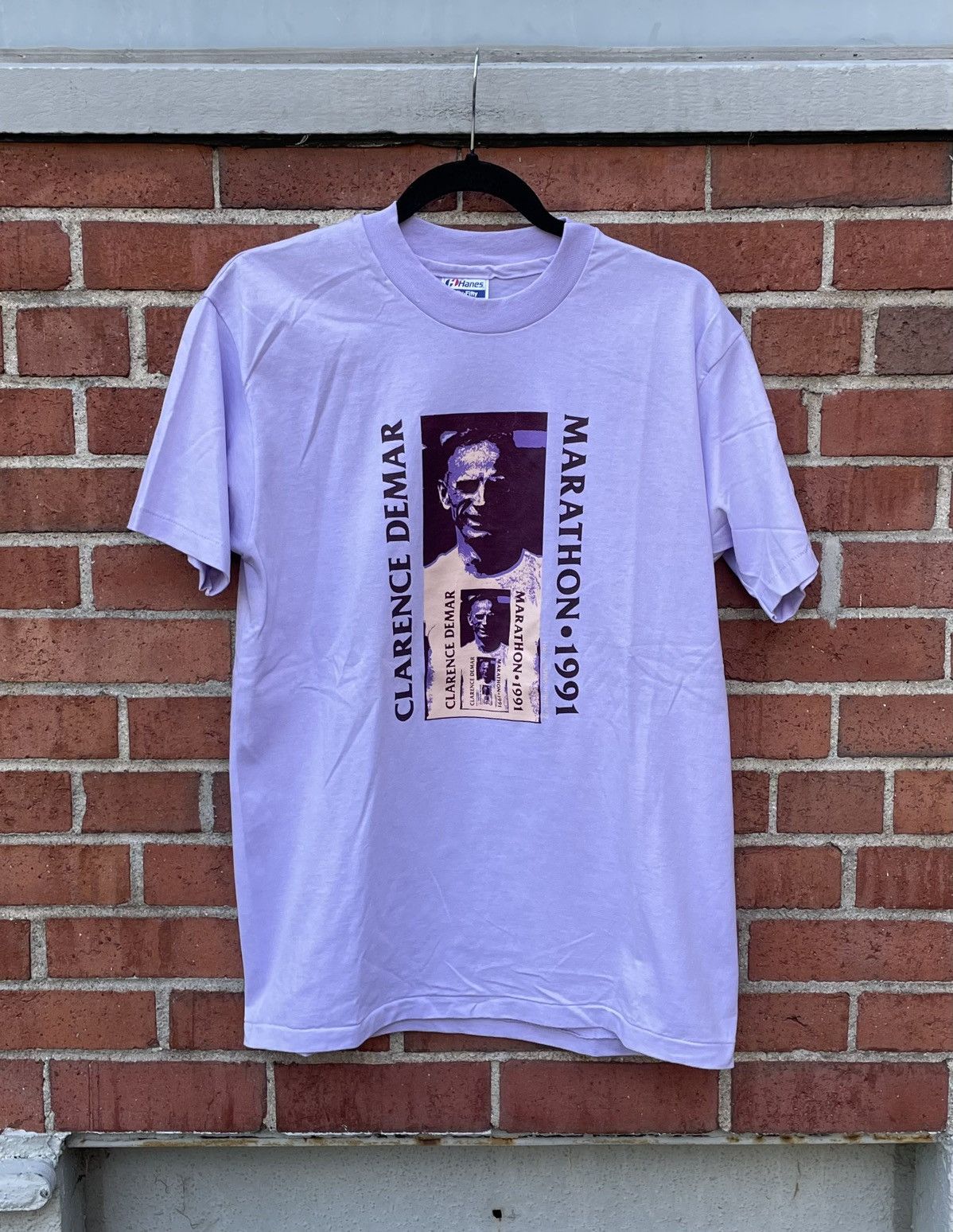 Hanes 1991 Hanes Clarence Demar Annual Marathon S/S T Shirt Size US L / EU 52-54 / 3 - 1 Thumbnail
