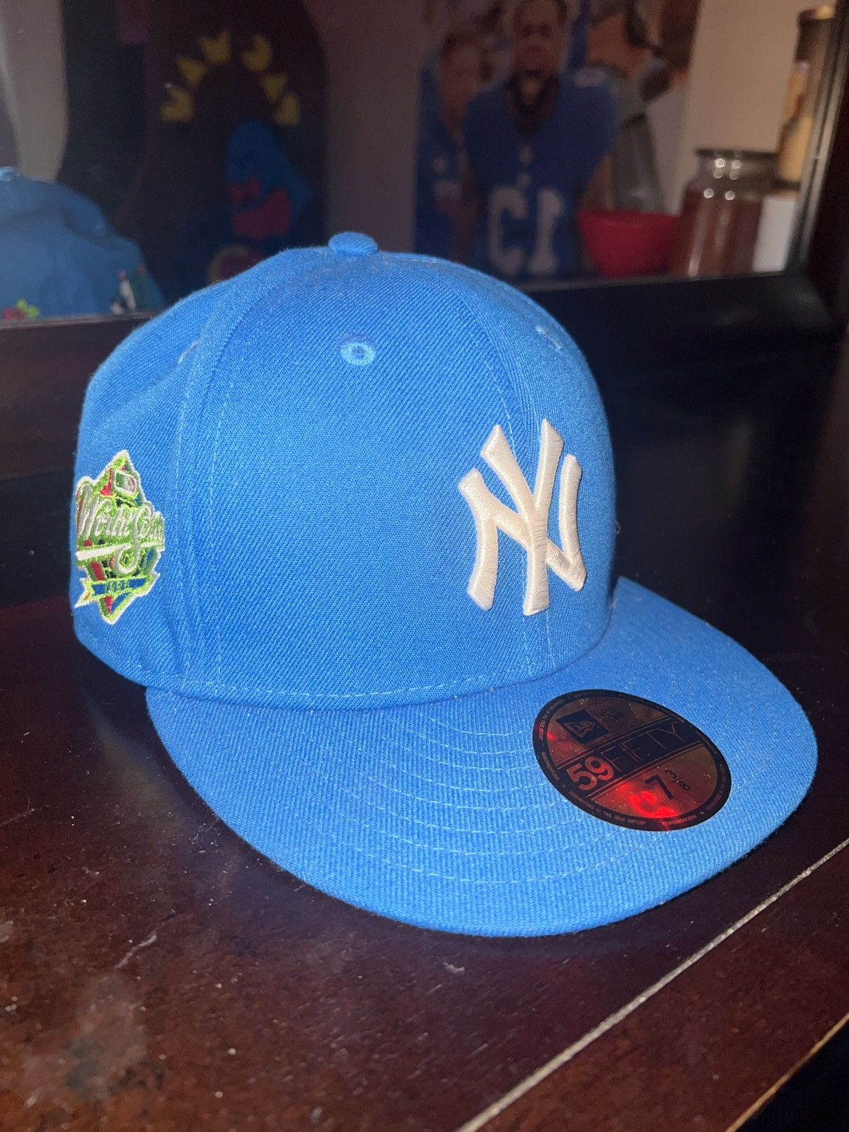 image of New Era 59Fifty Ny Yankees World Series 1998 Blue Fitted Hat, Men's