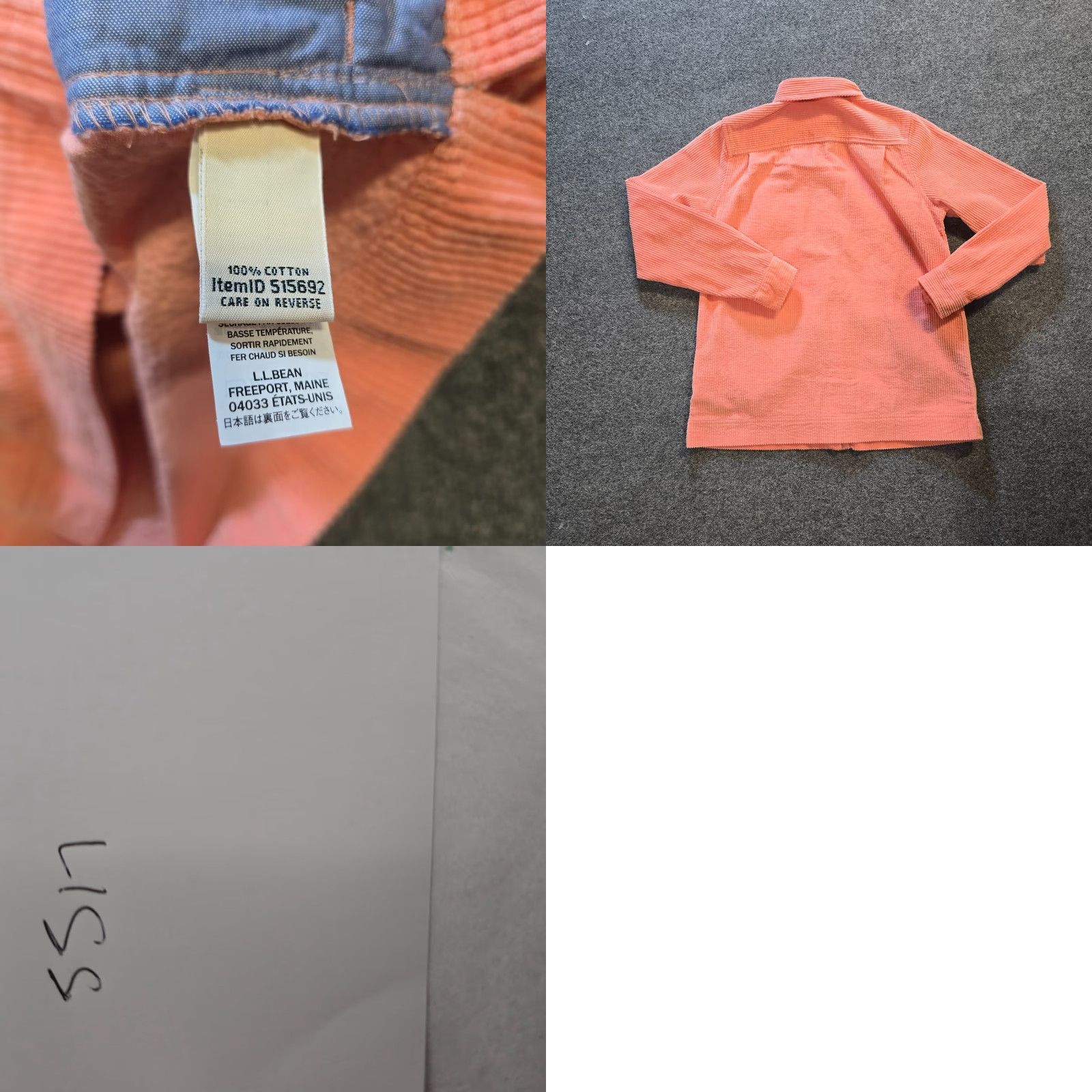 Vintage L.L. Bean Jacket Womens Small Tall Orange Wide Wale Corduroy Shirt Shacket Casual Size S / US 4 / IT 40 - 8 Thumbnail