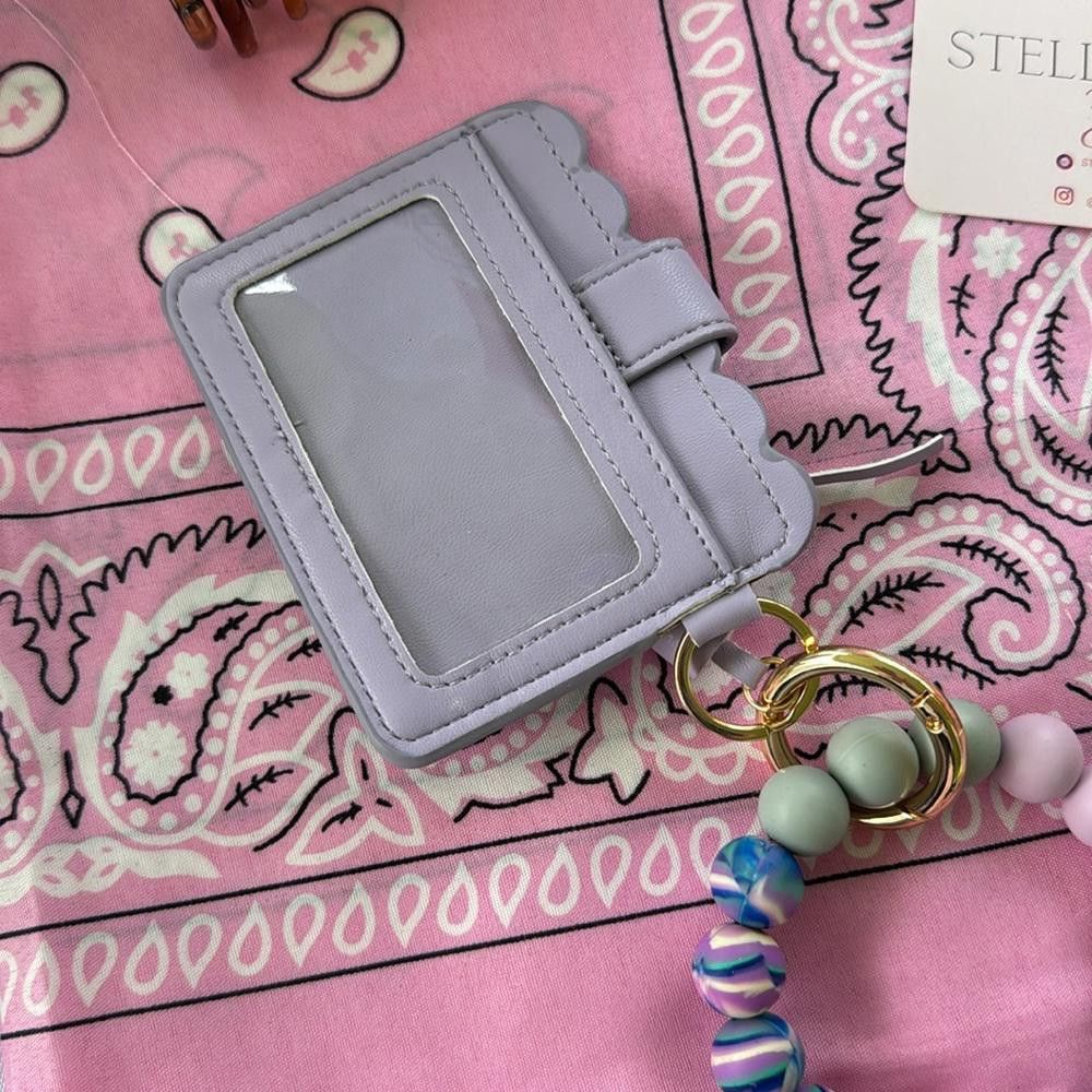 Designer Purple wristlet wallet with keychain Size ONE SIZE - 5 Thumbnail