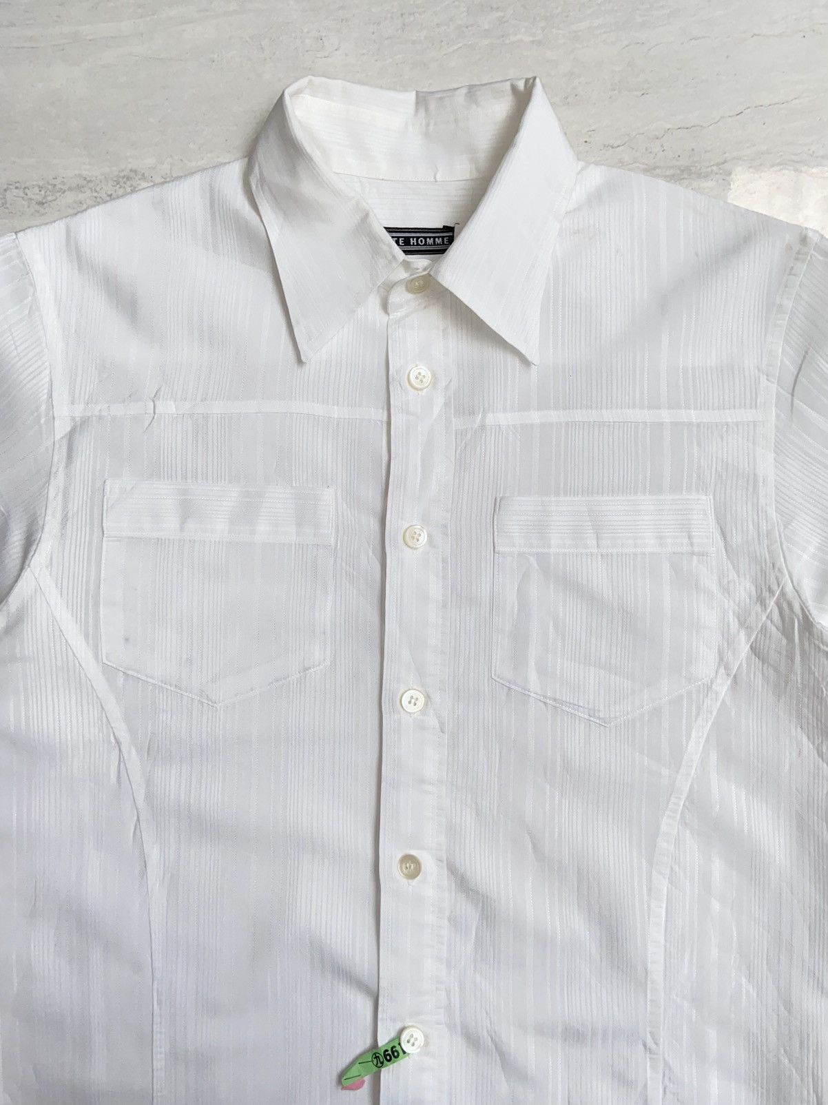 Issey Miyake × Japanese Brand × Tete Homme TETE HOMME White Striped Shirt Size US XS / EU 42 / 0 - 3 Thumbnail