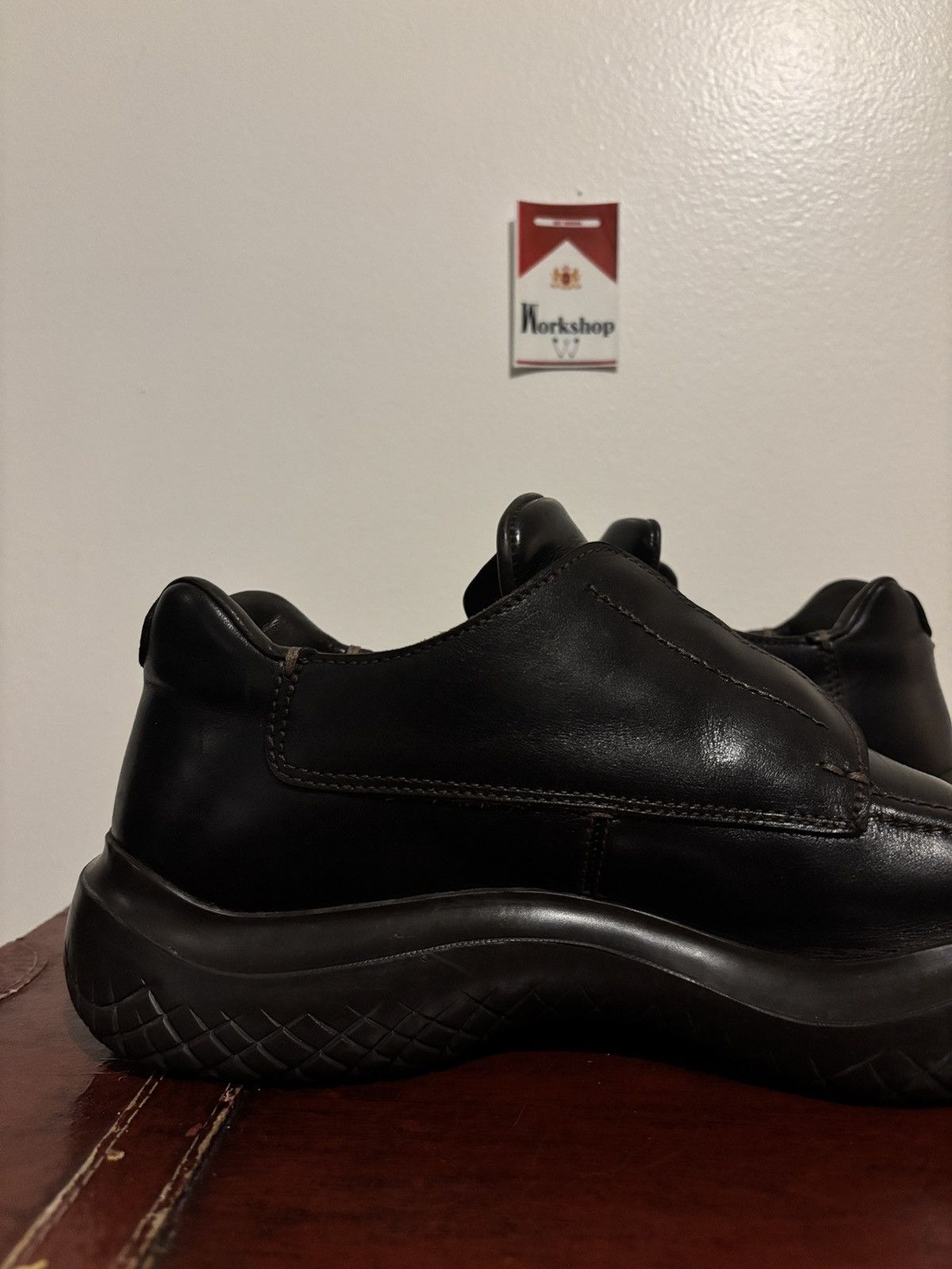 Prada Brown FW1999 Prada Square Toe Derby Vibram Sole Loafers Size US 9.5 / EU 42-43 - 17 Thumbnail
