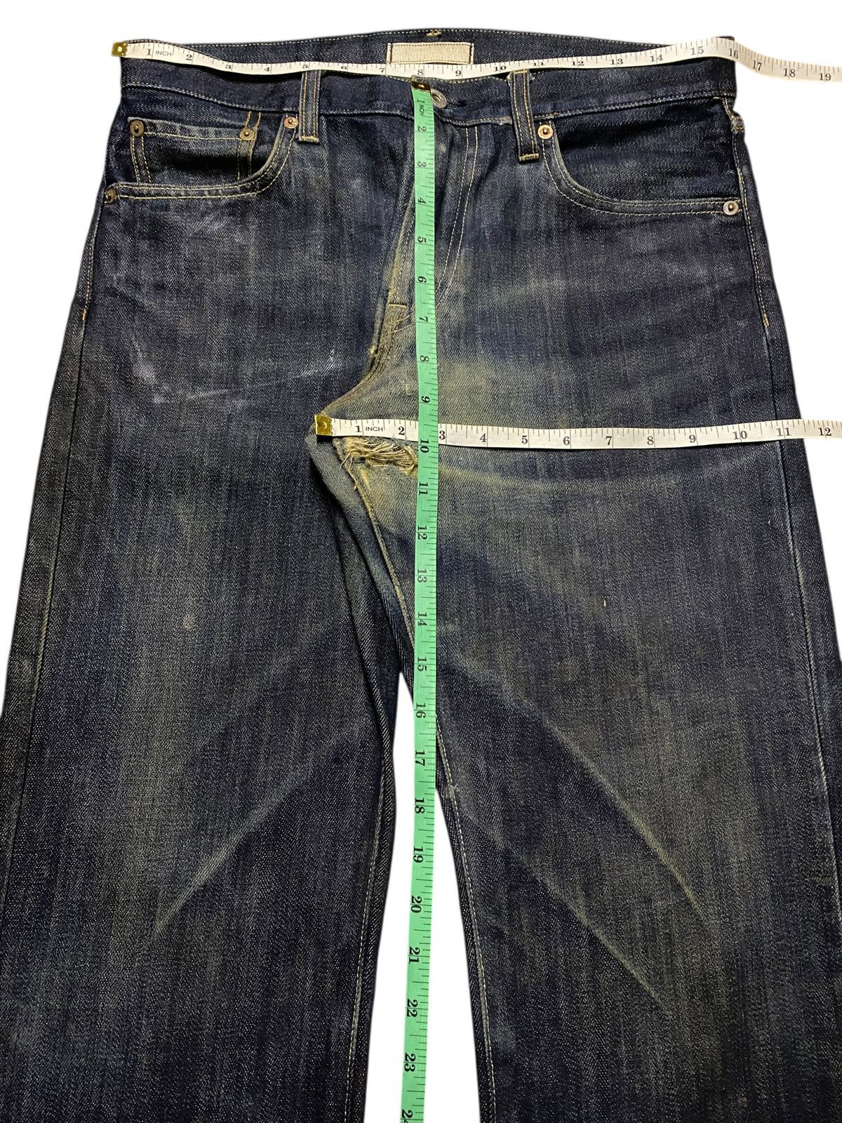 Japanese Brand Vintage Japanese Uniqlo Mud Wash Distressed Slim Jeans Size US 32 / EU 48 - 9 Thumbnail