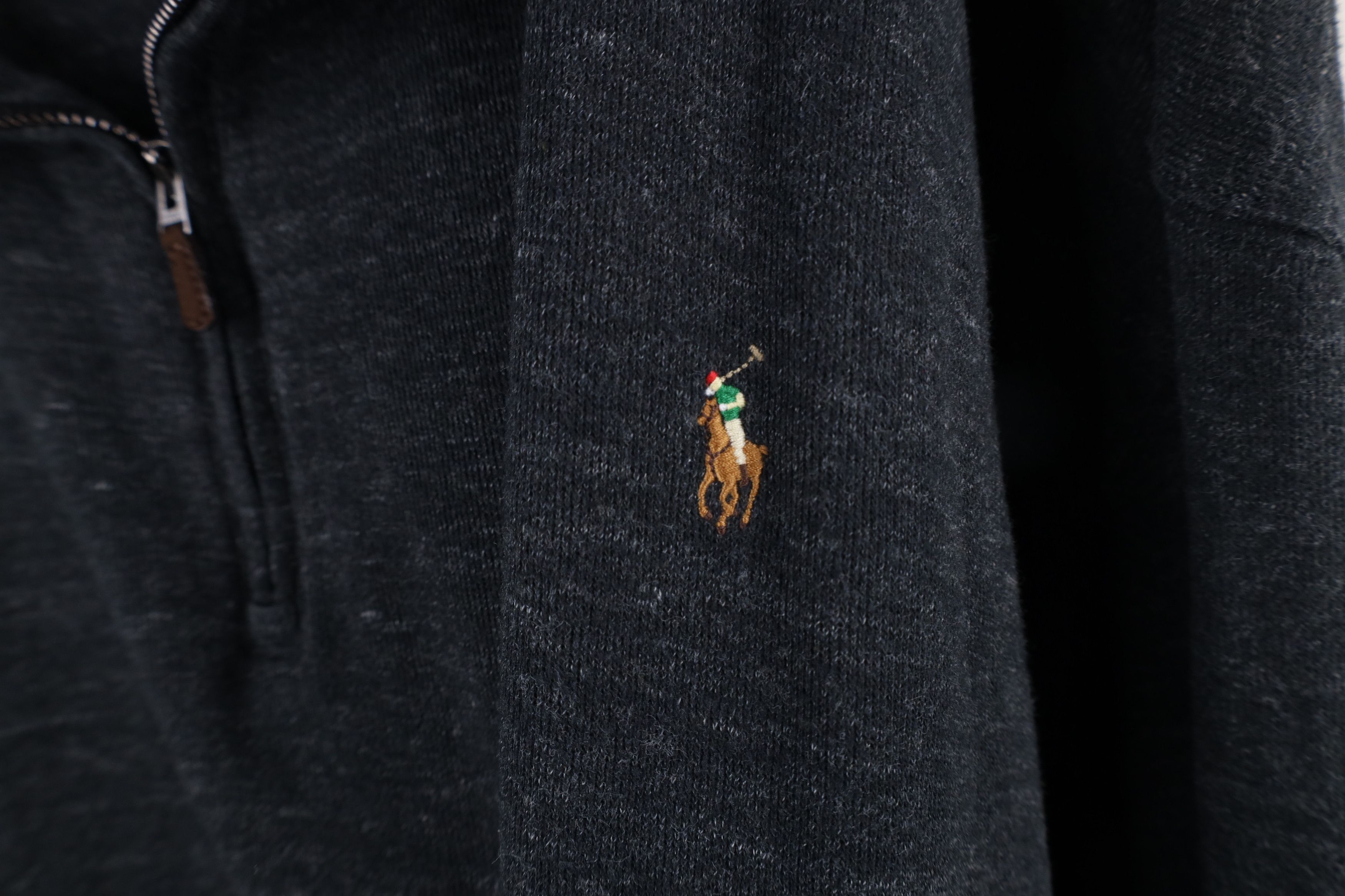 Ralph Lauren × Vintage Vintage Ralph Lauren Estate Rib Ribbed Knit Half Zip Sweater Size US XXL / EU 58 / 5 - 4 Thumbnail