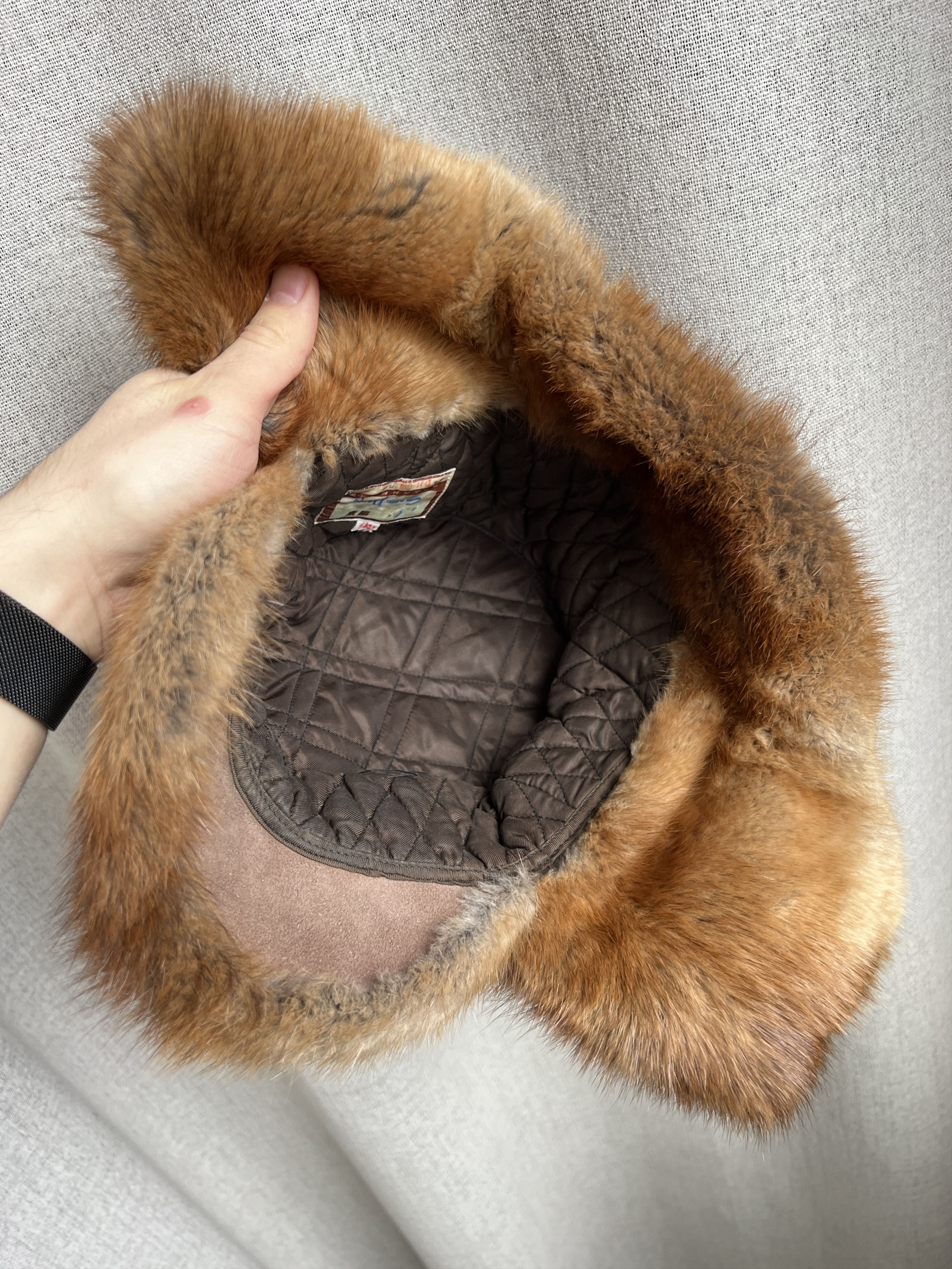 Vintage Vintage Avant Garde Real Fox Fur Brown Ushanka Hat Size ONE SIZE - 15 Thumbnail