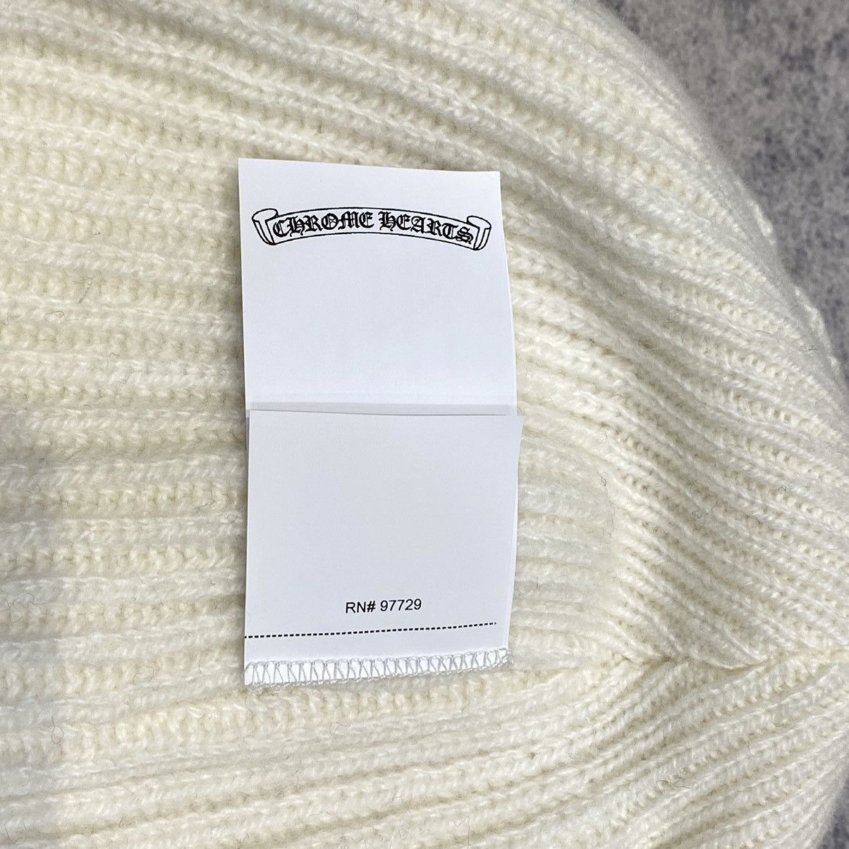 Chrome Hearts Chrome Hearts BIG DADDY cashmere beanie white Size ONE SIZE - 8 Thumbnail