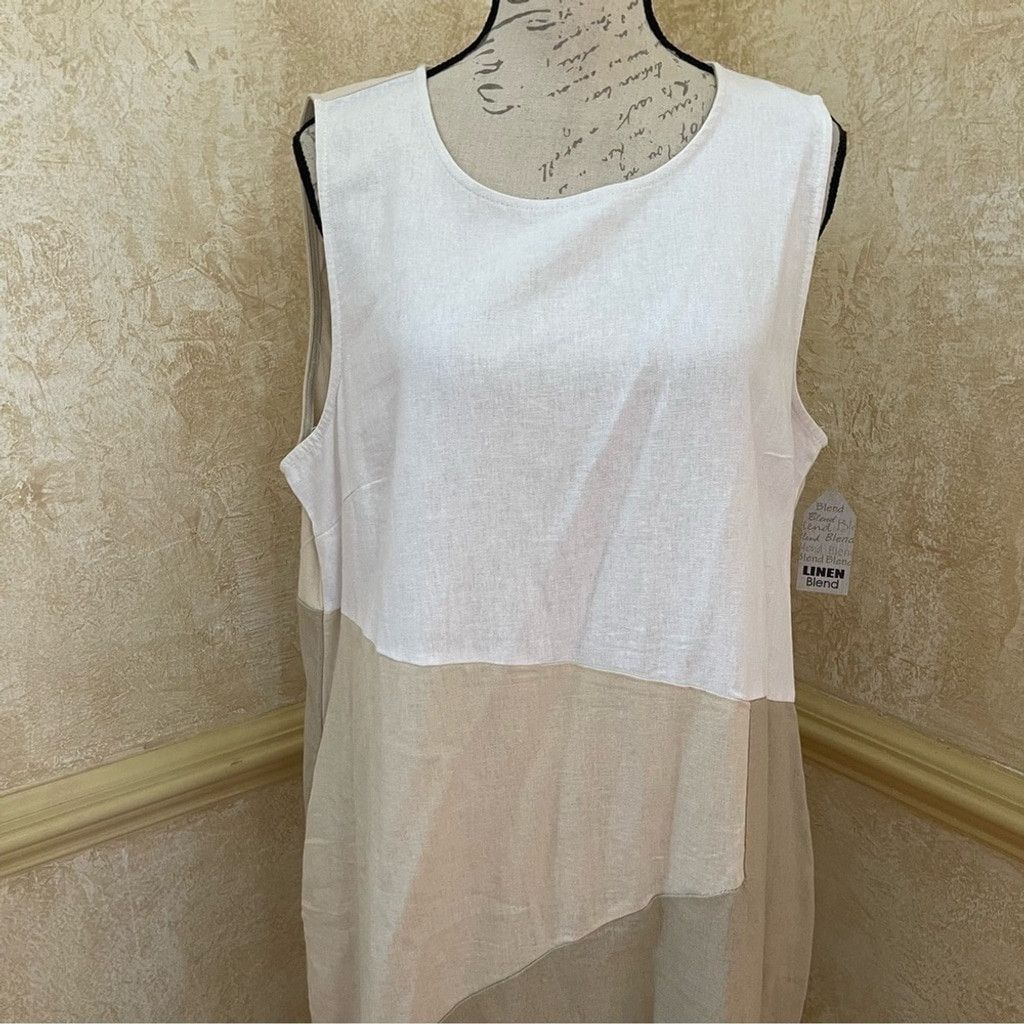 Other For Cynthia Sleeveless Linen Blend Midi Dress XL Lagenlook Size XL / US 12-14 / IT 48-50 - 3 Thumbnail