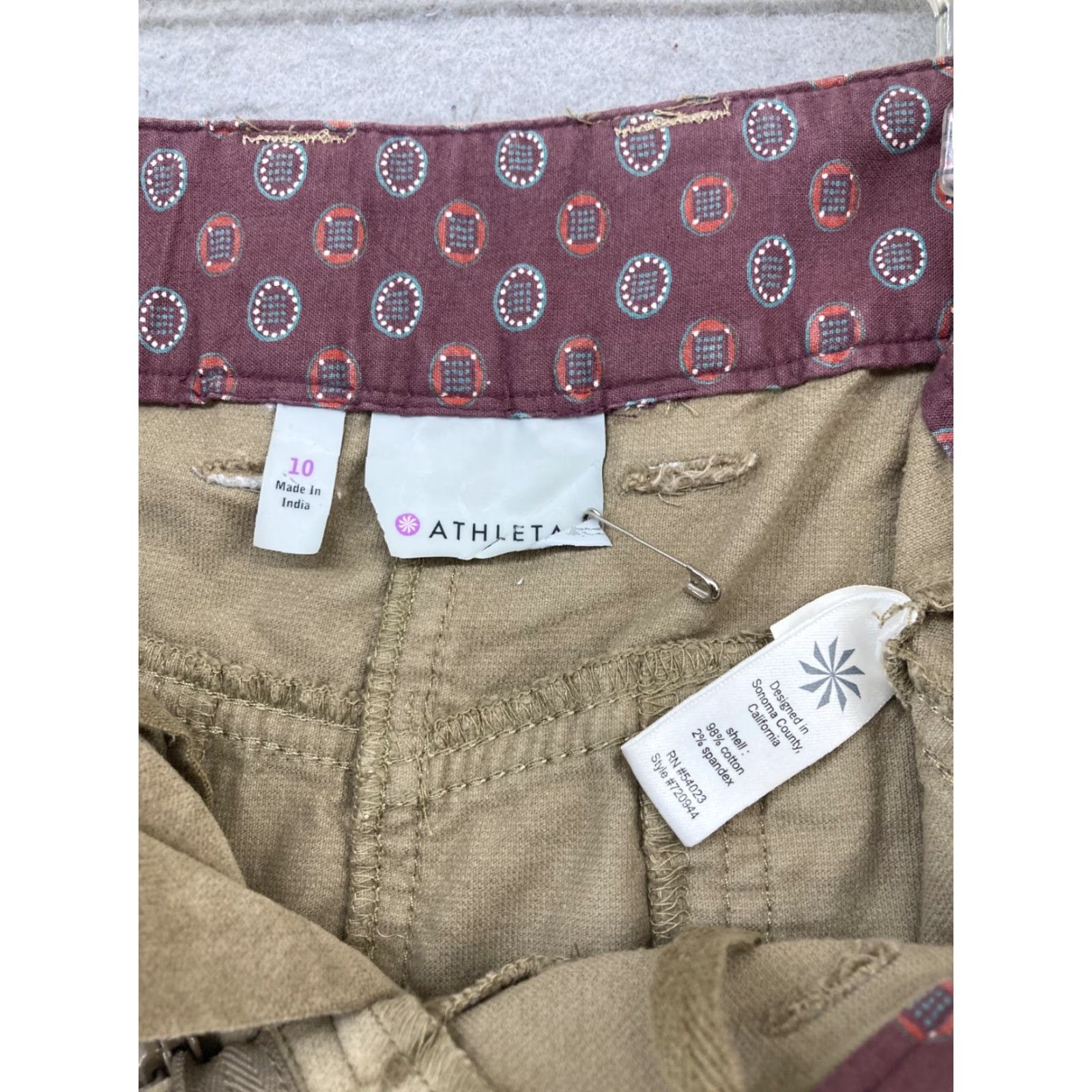Athleta Athleta Women's Mini Skirt Size 10 Brown Cotton Blend Suede 90s Boho Casual Size 32" / US 10 / IT 46 - 2 Thumbnail