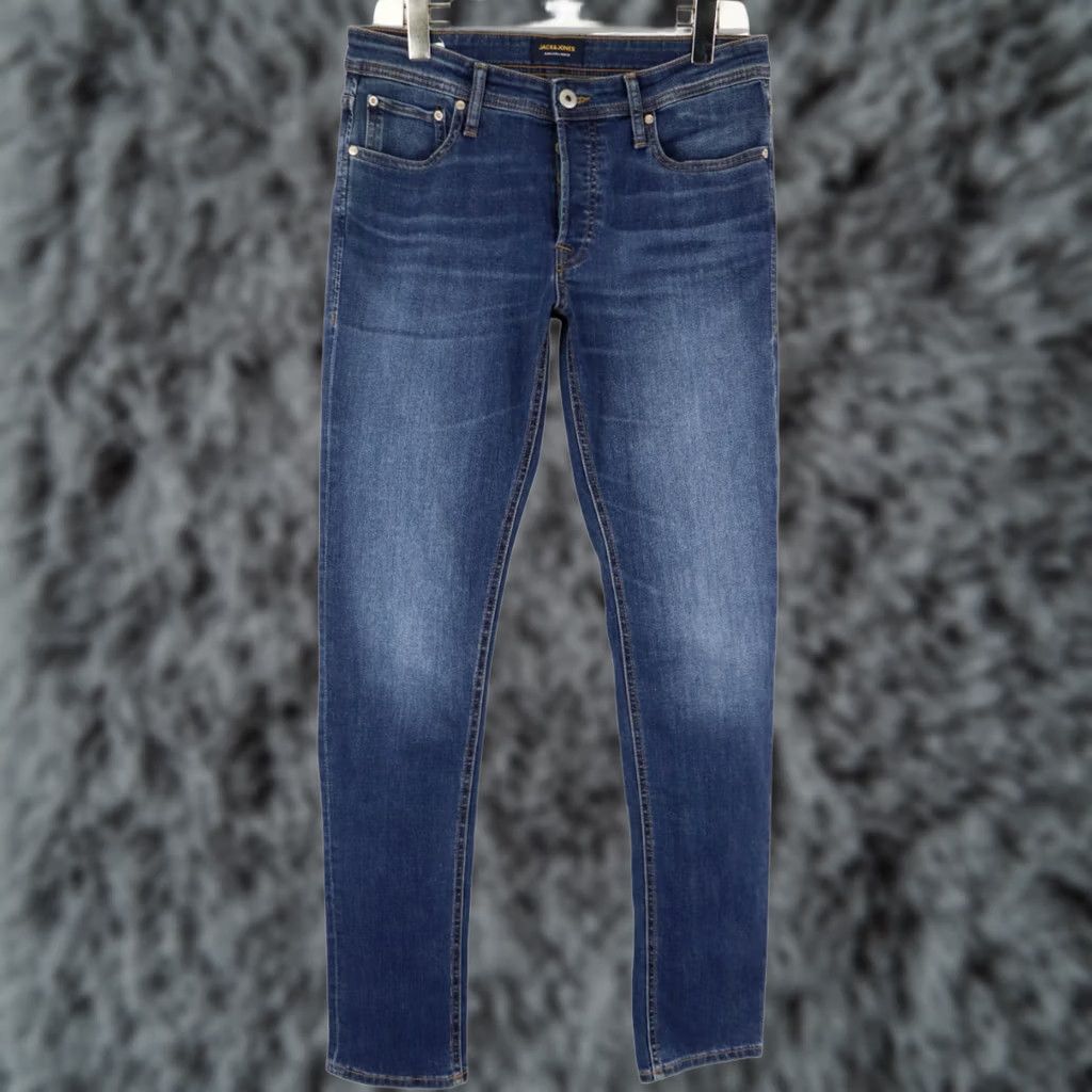 Jack & Jones JACK & JONES Slim/Glenn Jeans Men's W32/L34 Blue Slim/Glenn Jeans 5-Pocket Stretch Zip Fly Denim Size US 32 / EU 48 - 1 Thumbnail