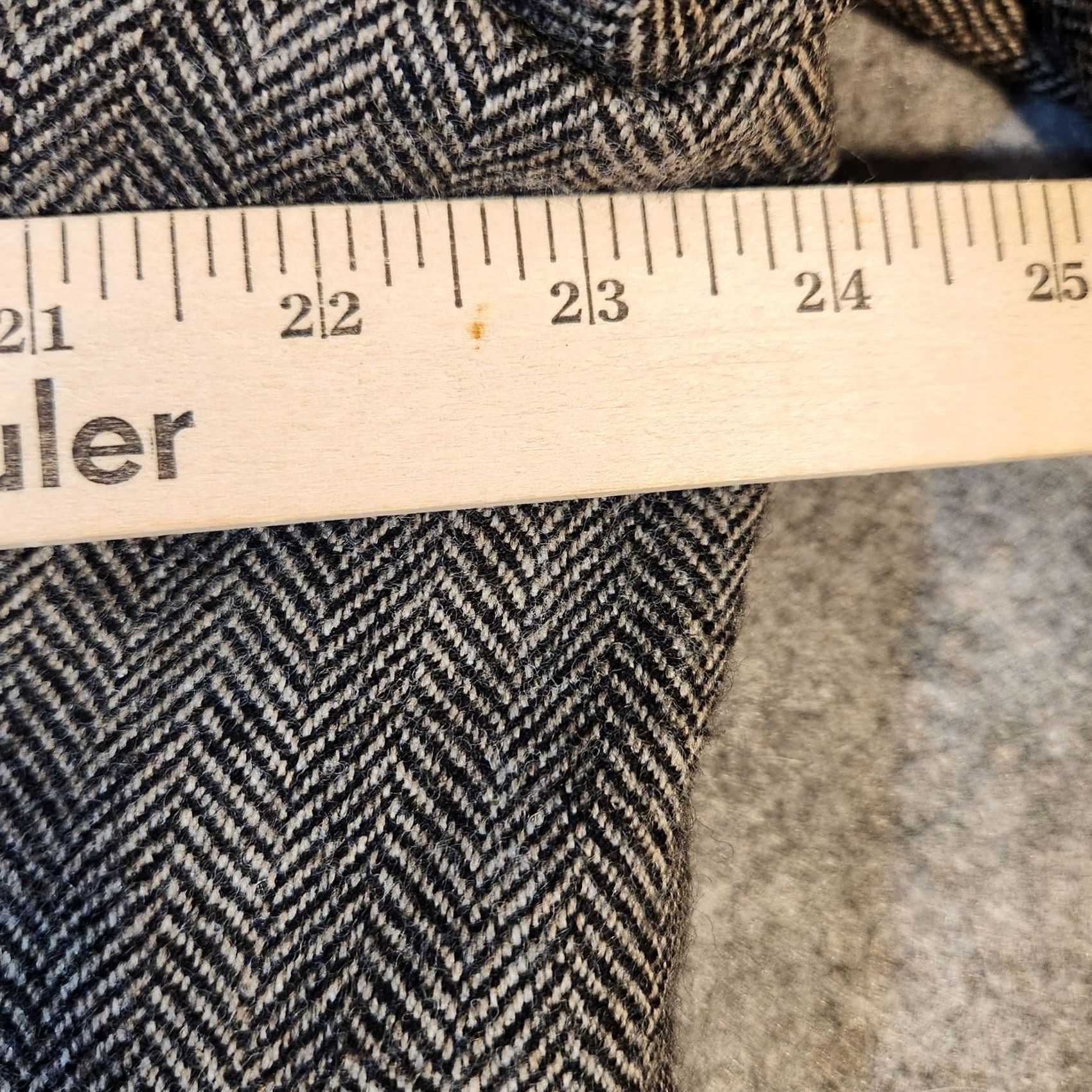 Ralph Lauren Lauren Ralph Lauren Blazer Mens 48R Gray Herringbone Wool Slim Fit Sport Coat Jacket Size 48R - 5 Thumbnail