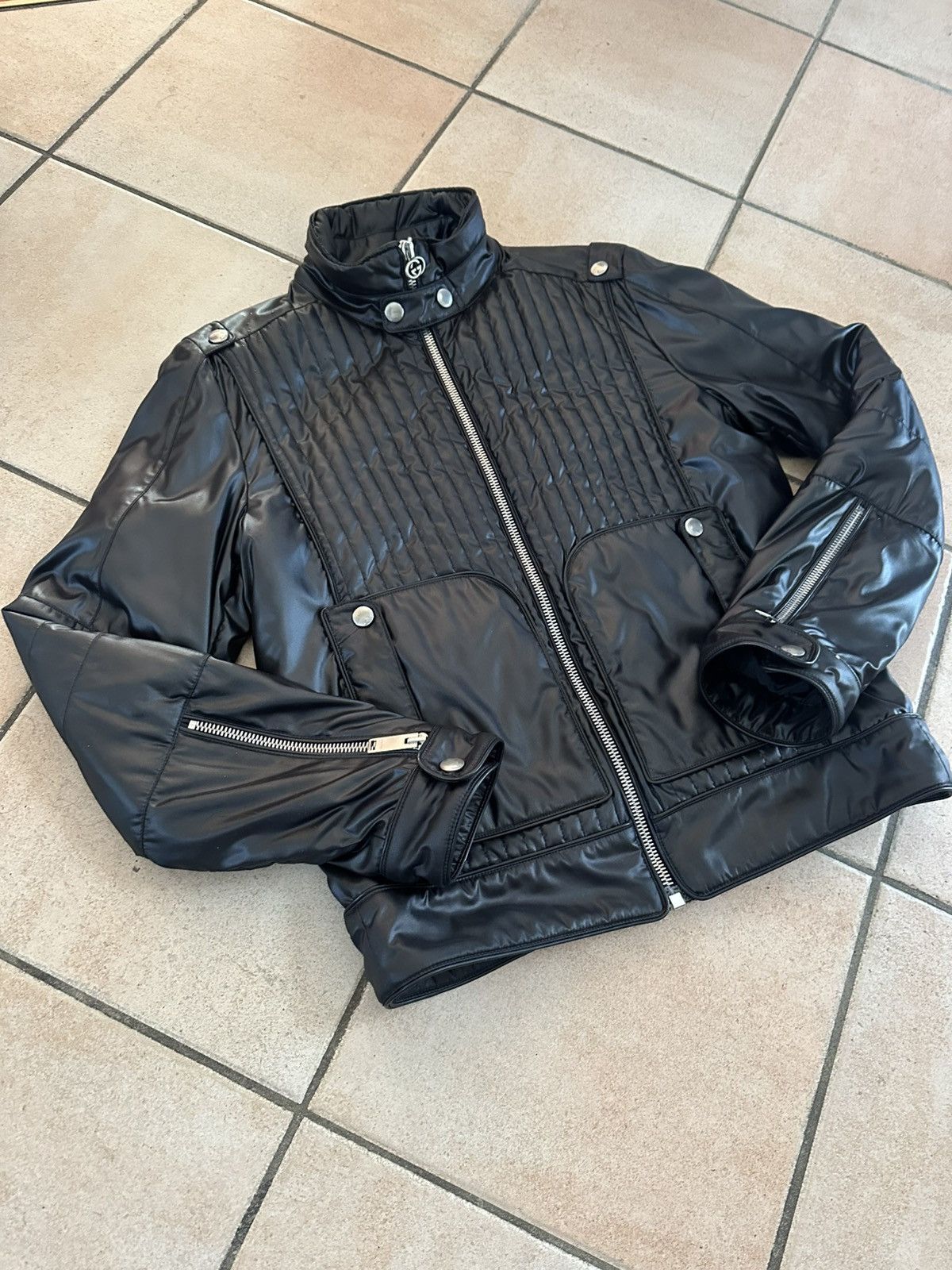 Gucci Gucci Tom Ford era Black Biker-Style Puffer Jacket - Archive Size US M / EU 48-50 / 2 - 14 Thumbnail