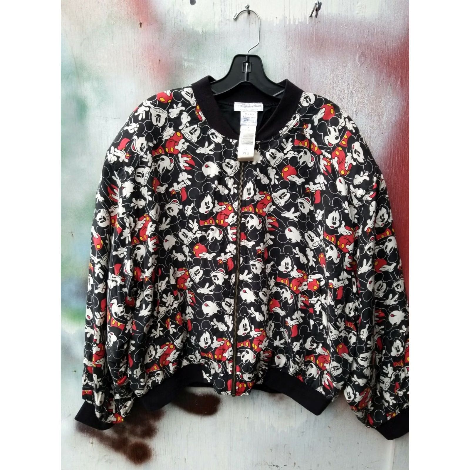 Disney VINTAGE Disney Silk Bomber Jacket Mickey Mouse ALL OVER PRINT LARGE Mens Silk Bomber Jacket Black L Mickey Mouse 90s Theme 90s Jacket Mens Size US L / EU 52-54 / 3 - 2 Thumbnail
