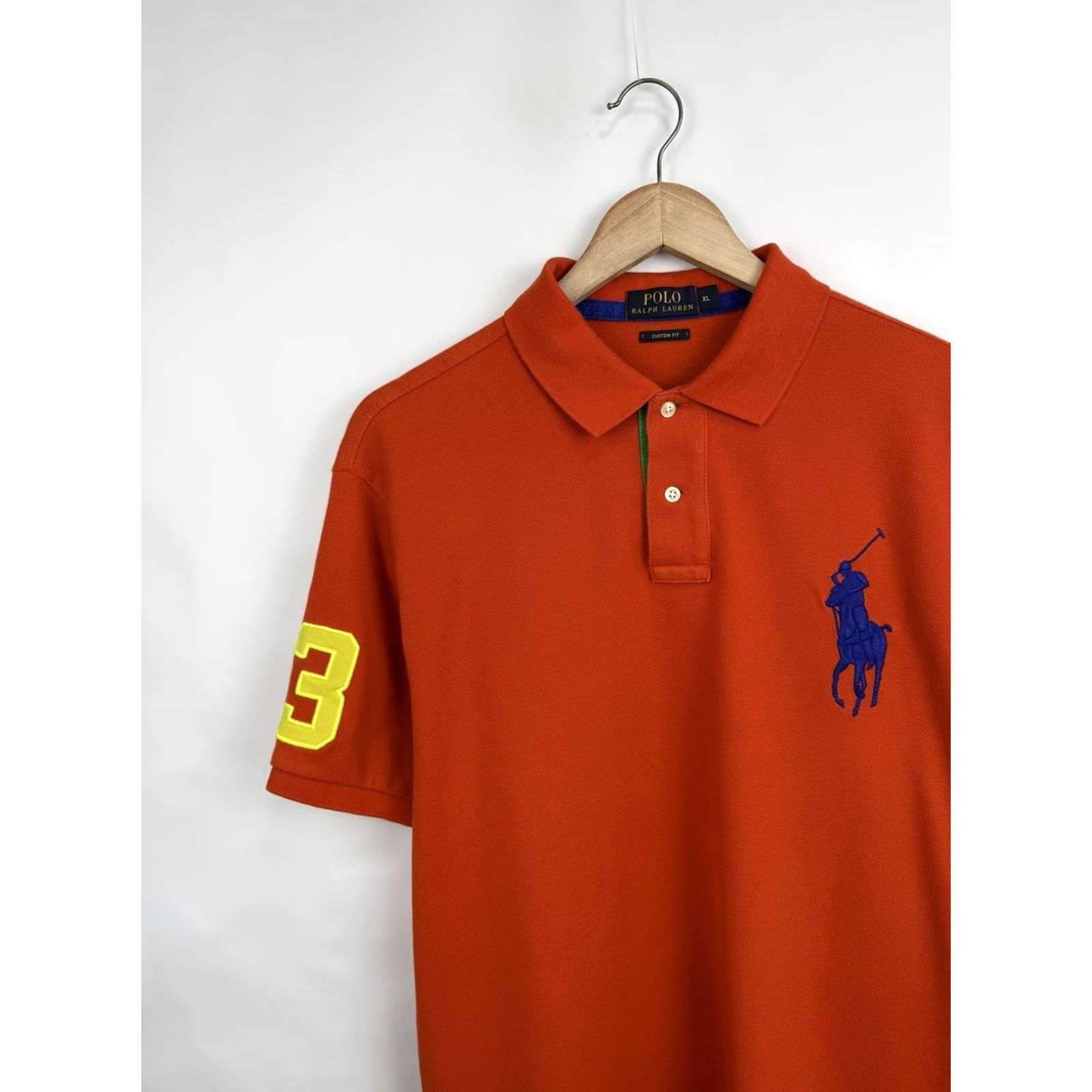 Ralph Lauren Polo Ralph Lauren Big Pony Polo T-Shirt XL Orange Rare Custom Fit Men’s Size US XL / EU 56 / 4 - 3 Thumbnail