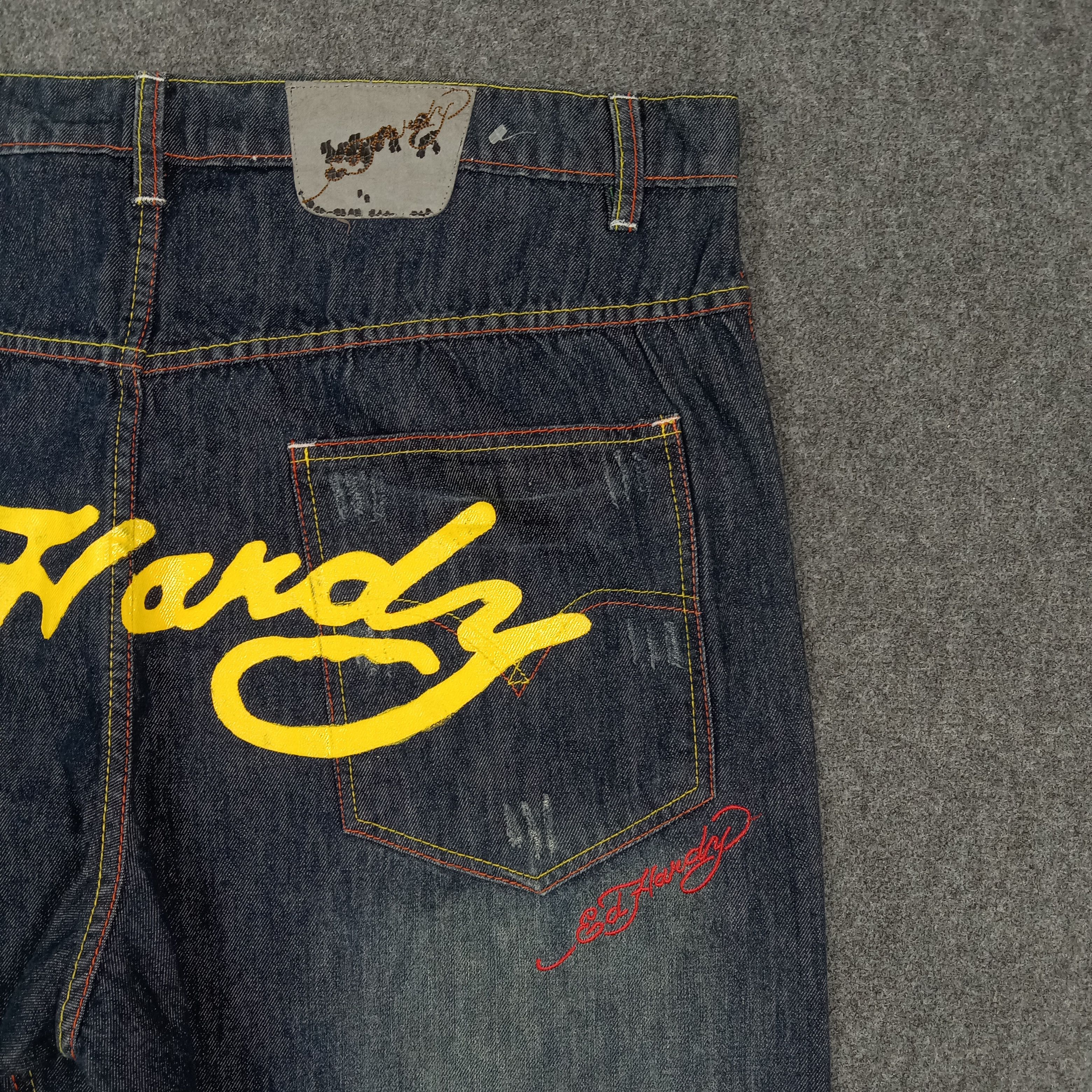 Ed Hardy Ed Hardy Embroidered Skull Art Logo Jeans C272N18 Size US 43 - 8 Thumbnail
