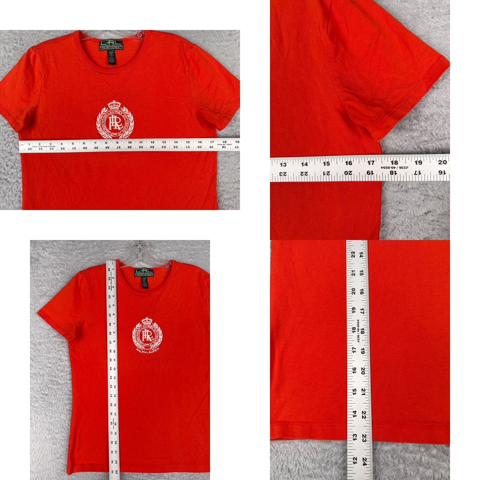 Ralph Lauren Lauren Ralph Lauren Shirt Women M Orange Crew Neck Cotton Crest Logo Casual Short Sleeve All Seasons Fashion Tee Mens Womens? Size M / US 6-8 / IT 42-44 - 8 Thumbnail