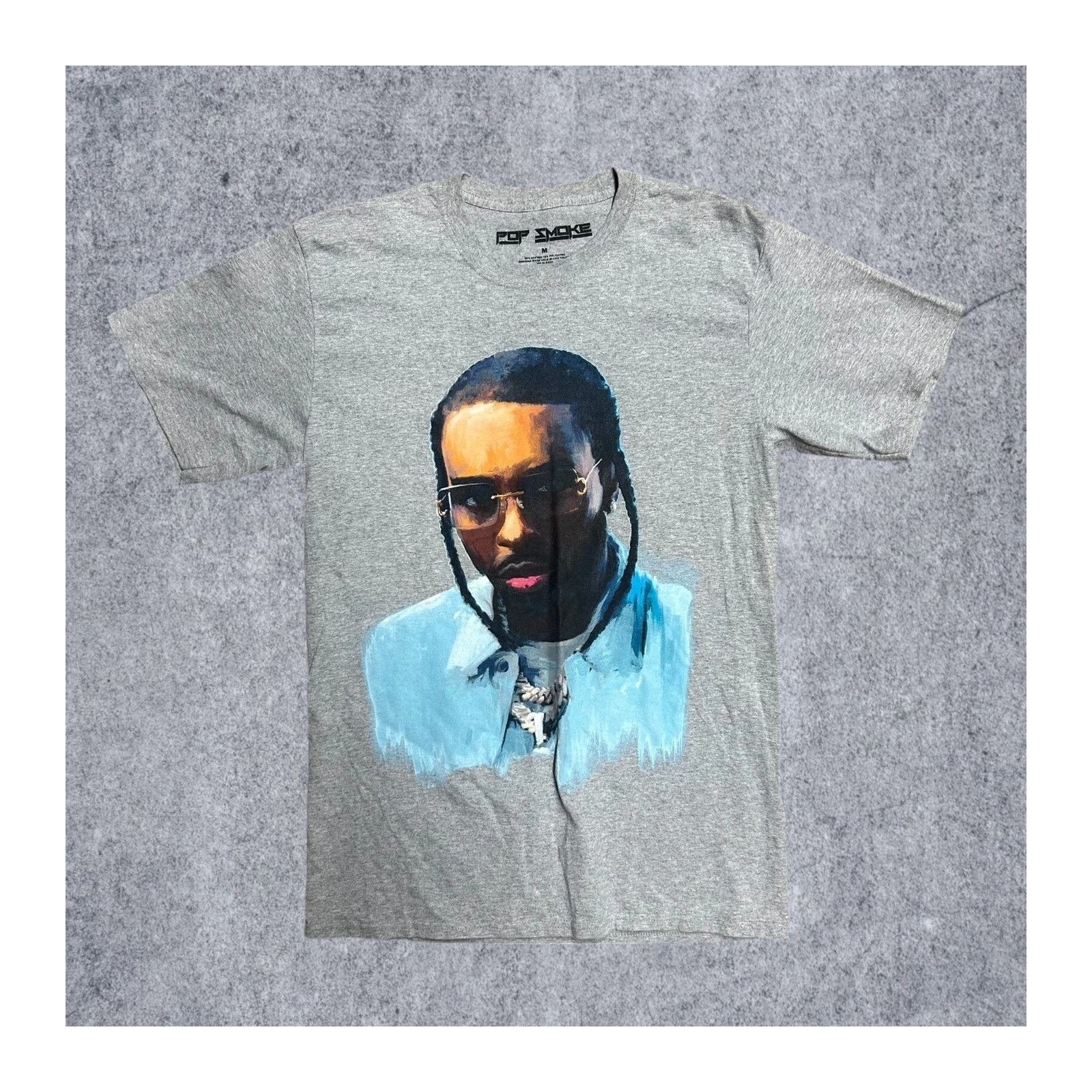 Vintage Pop Smoke Rapper Merch Shirt Grey Medium Size US M / EU 48-50 / 2 - 1 Thumbnail