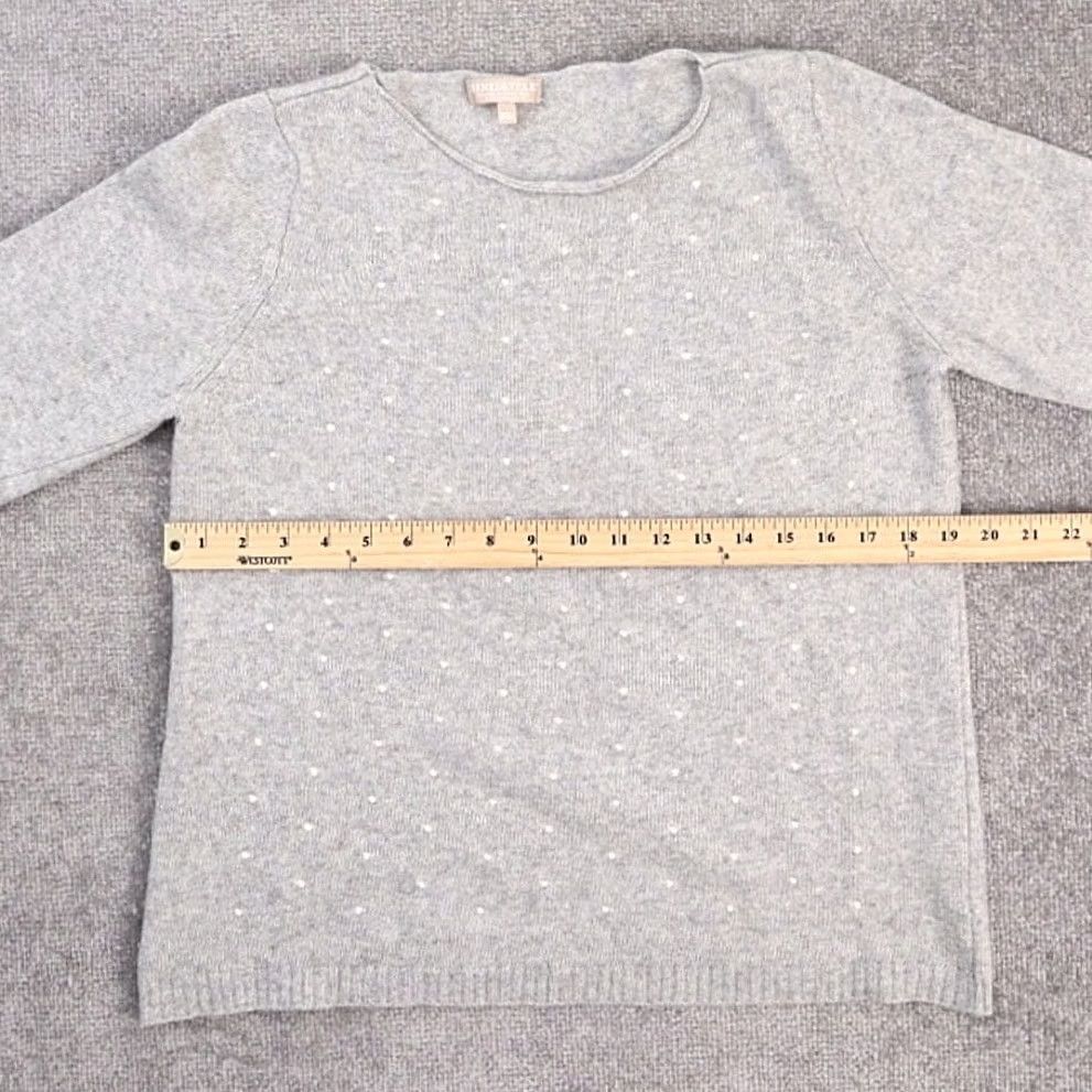 Vintage Benedetta B Sweater Long Sleeve Round Neck XL Gray Polka Dot Angora Viscose Wool Yak Ladies Pullover Italy Made in Italy Women Size XL / US 12-14 / IT 48-50 - 3 Thumbnail