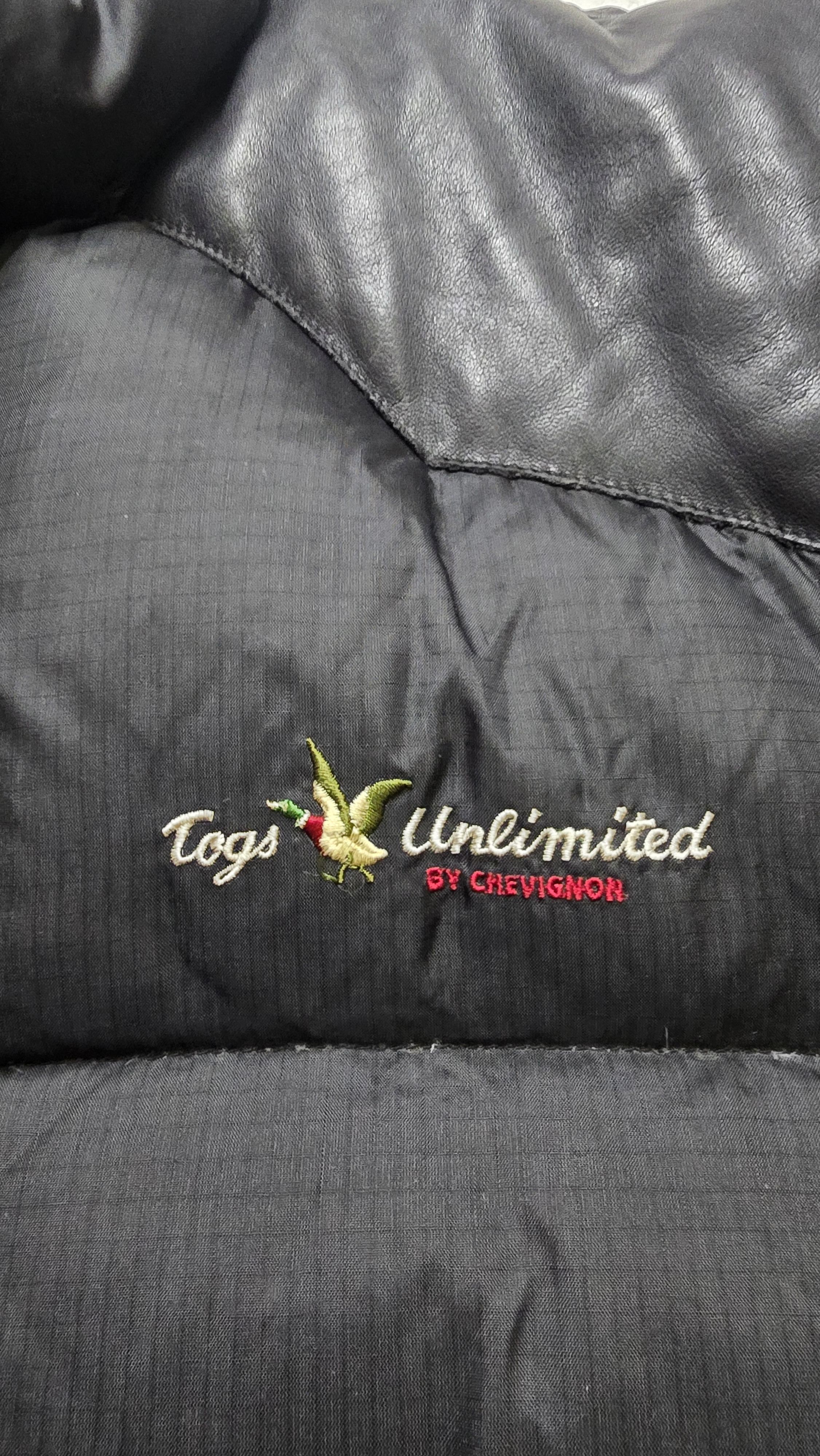 Chevignon Vintage 2in1 Chevignon Togs Unlimited Black Down Jacket Vest Size US XXL / EU 58 / 5 - 17 Thumbnail