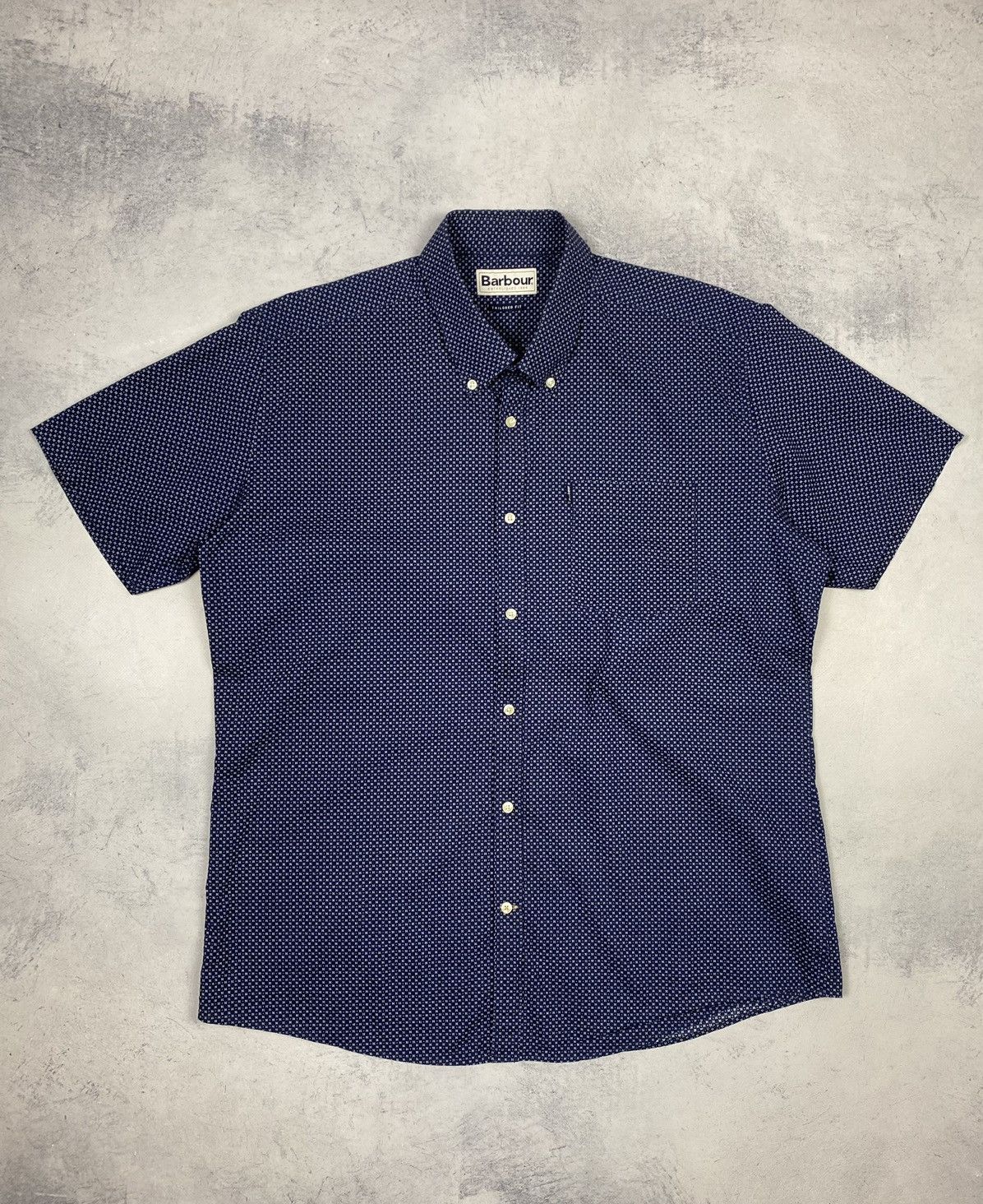 Barbour Barbour Designer Blue Button Up Short Sleeve Shirt Men’s Size US L / EU 52-54 / 3 - 2 Thumbnail