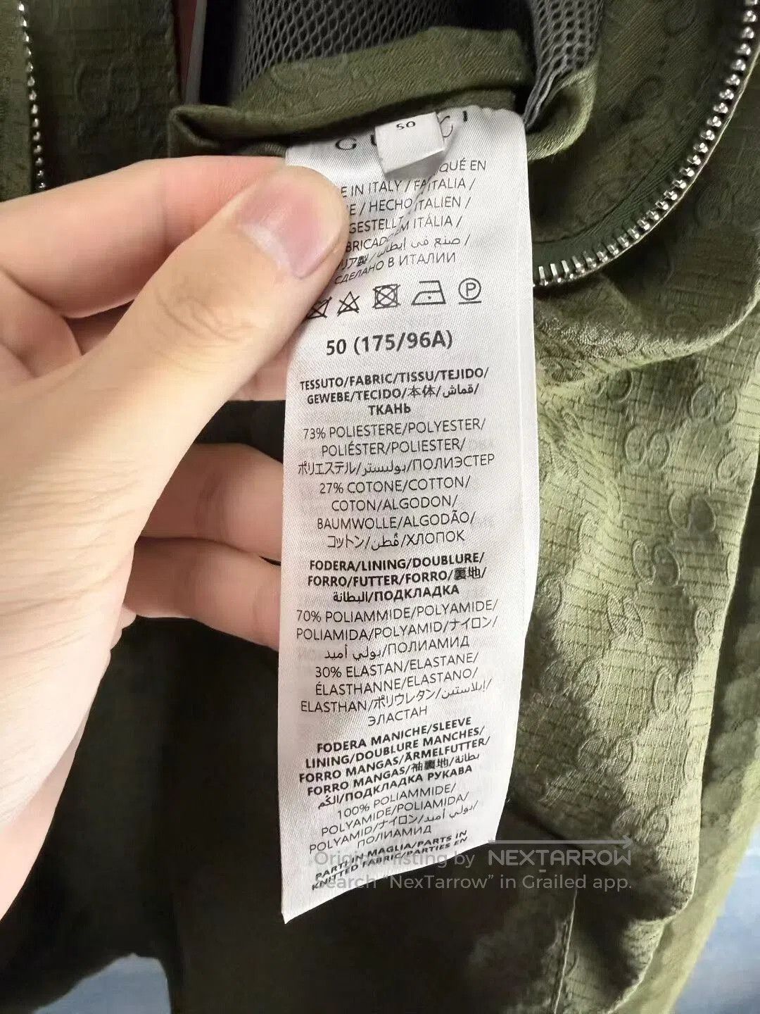 Gucci gucci green quilted zip-up jacket. Size US L / EU 52-54 / 3 - 4 Thumbnail