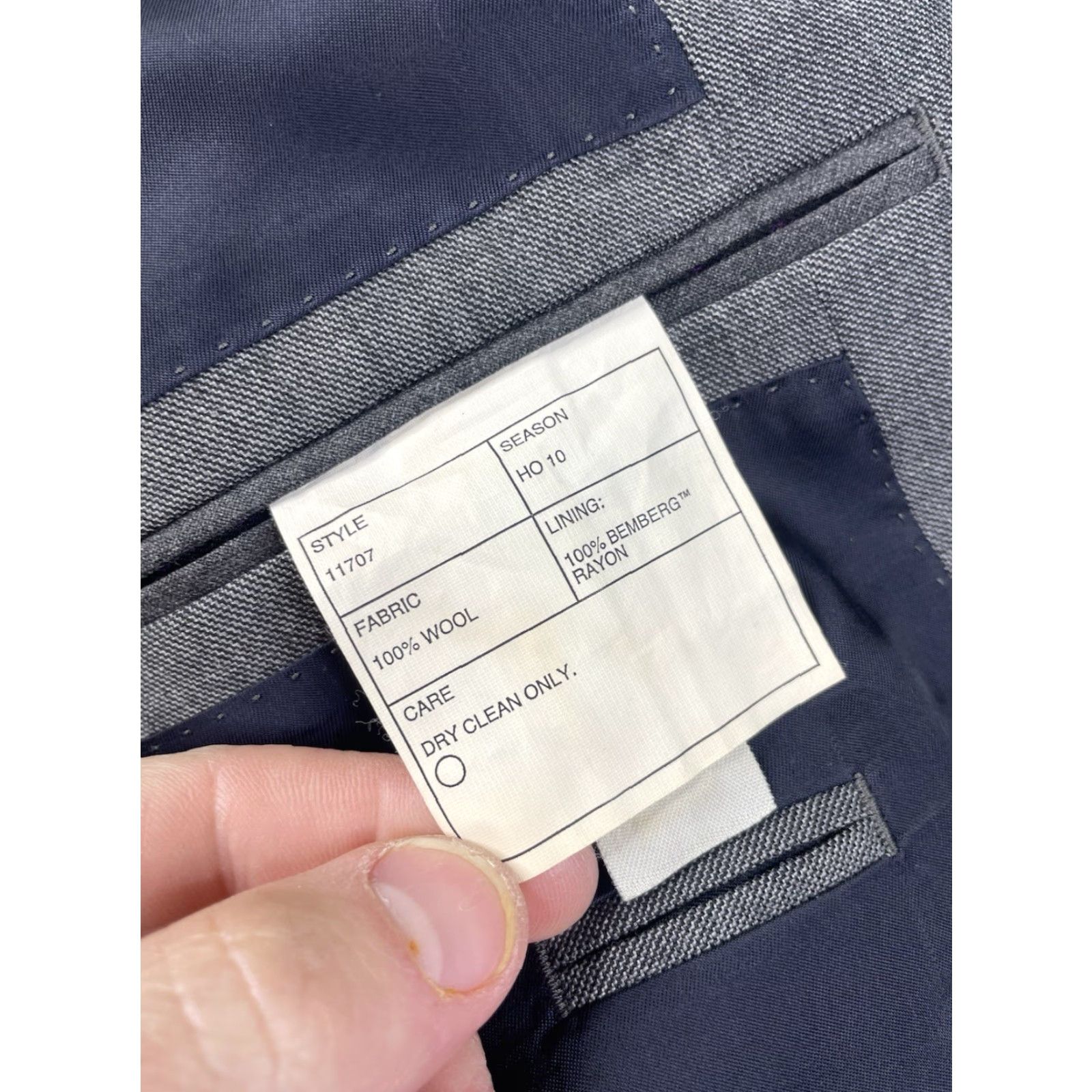J.Crew J.CREW Blazer Mens 42R Gray Wool Italy Jacket Single-Breasted 2-Button Notch Lapel Dress/Casual XL? Size 42R - 5 Thumbnail