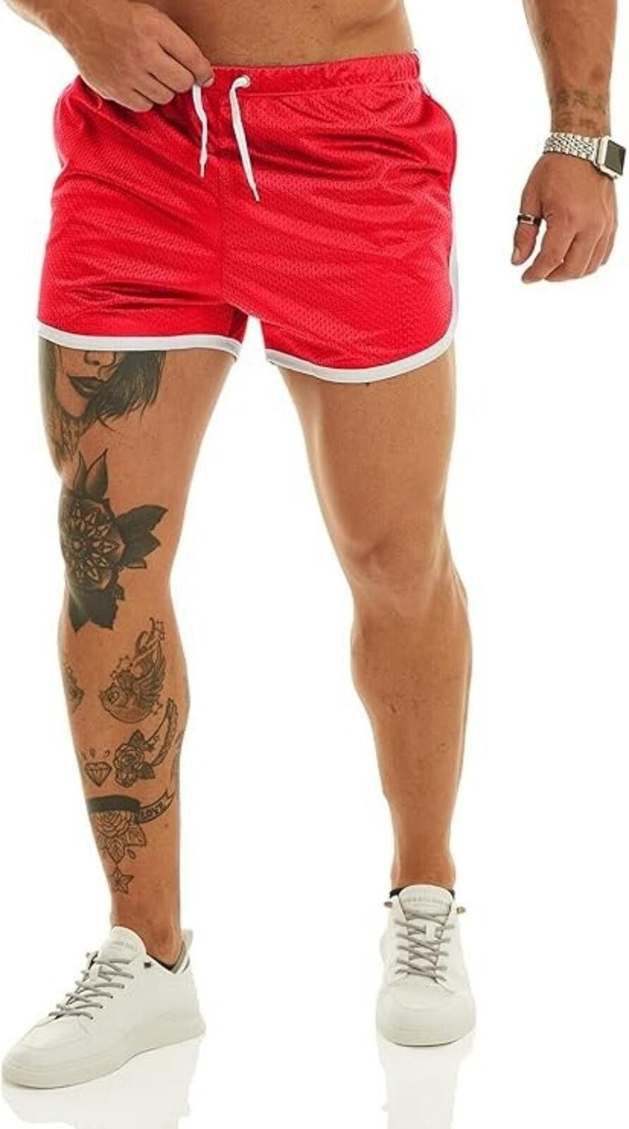 The Unbranded Brand Ouber Men's Fitted Shorts Workout Gym Tight Lifting Shorts Size US 34 / EU 50 - 5 Thumbnail