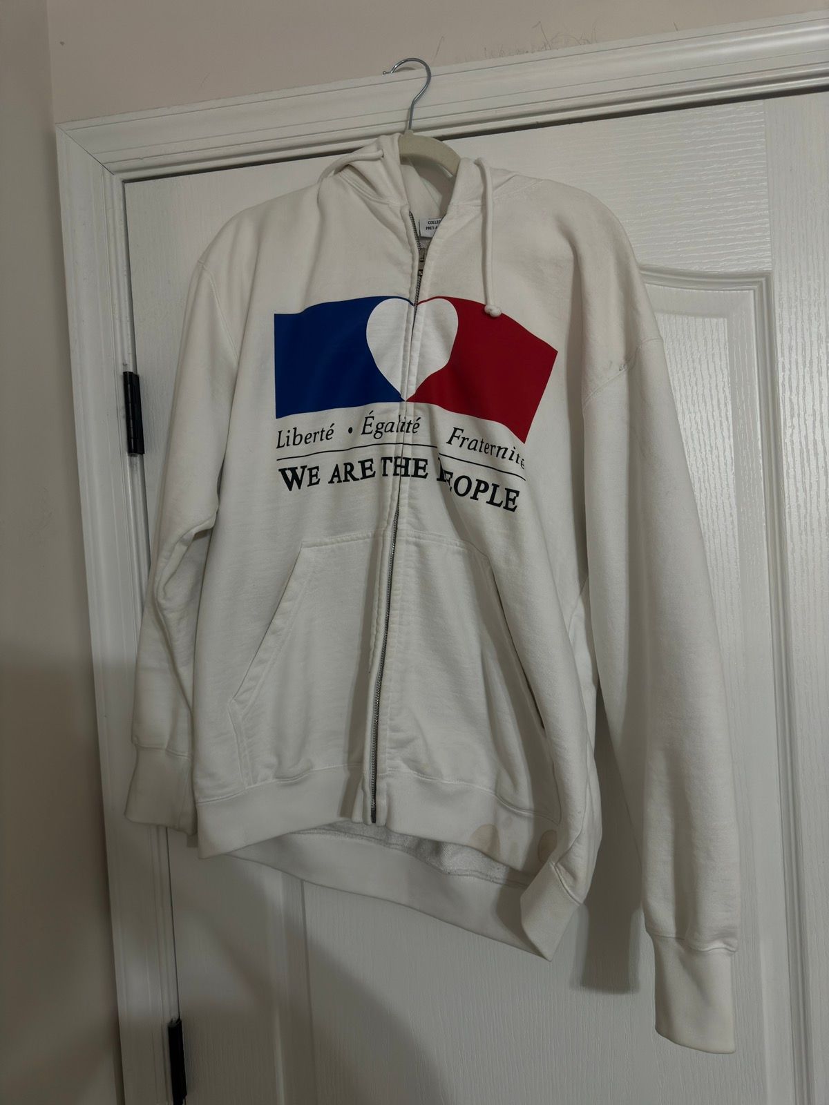 Pre-owned Vetements We Are The People Zip Up In White