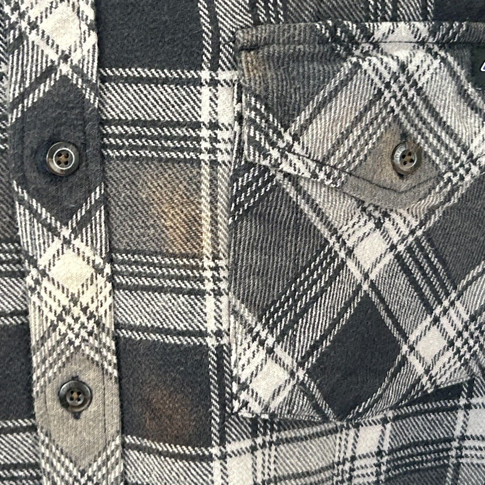 Dickies Dickies Heavyweight Flannel Button Front Shirt Gray 2XL XXL Size US XXL / EU 58 / 5 - 4 Thumbnail