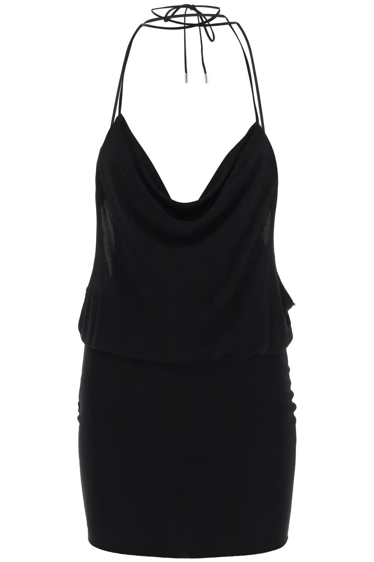 image of Dsquared2 O1S22I1N0424 Viscose Jersey Mini Dress In Black, Women's (Size XS)