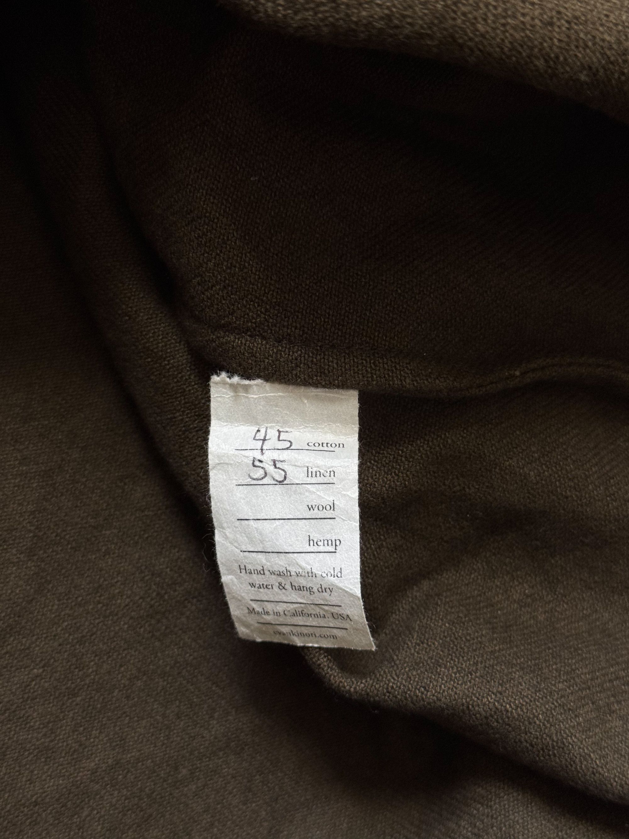 Cotton Linen Khaki Big Shirt in Brown, Men's (Size M) — image 5 of 5